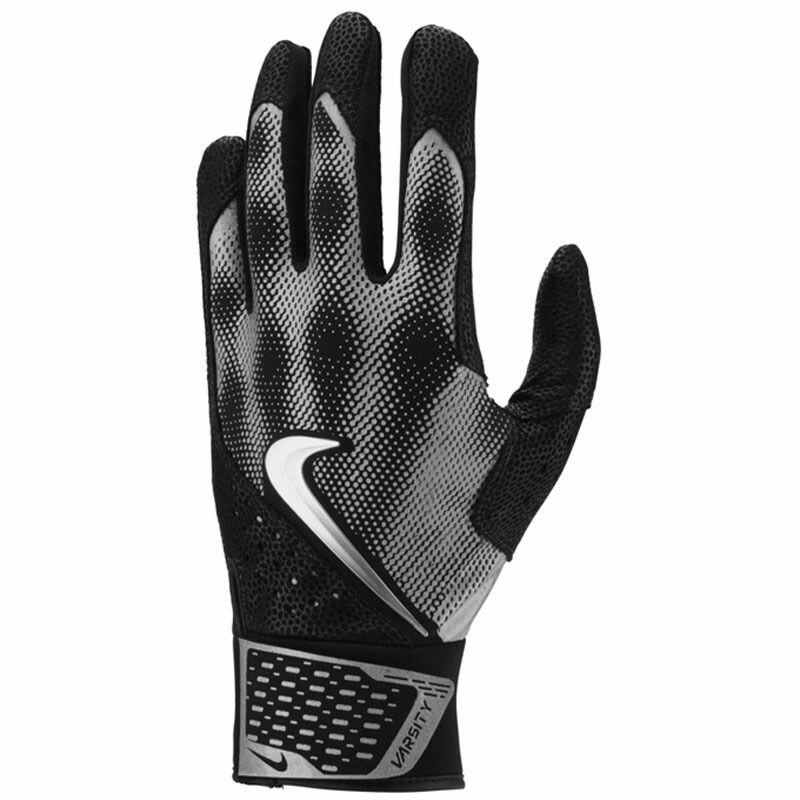 送料無料 ナイキ 野球 バッティンググローブ 手袋 両手用 大人 NIKE アルファ バーシティー BG ベースボール 一般用 打者 打撃 黒 ブラック アクセサリー/BA1025-029