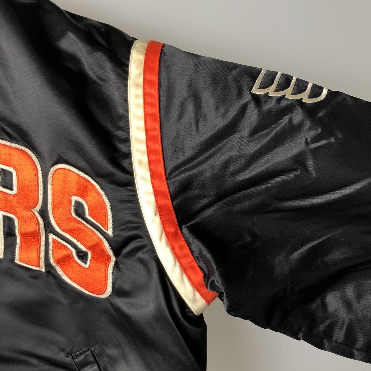 80~90年代 NHL FLYERS フライヤーズ スタジャン USA製 M 80~90年代 NHL FLYERS フライヤーズ スタジャン USA製 M 80~90年代 NHL