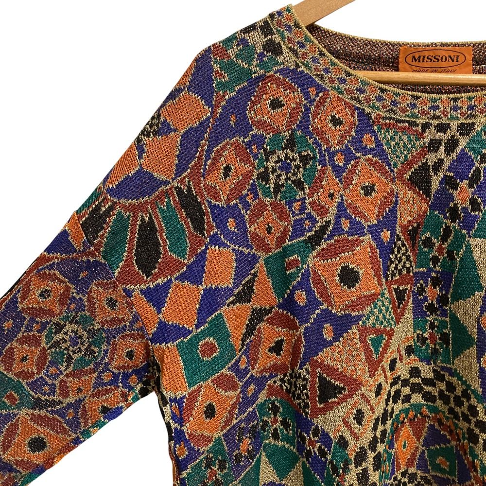 良品 MISSONI ミッソーニ ジャガードニット セーター ひざ丈 スカート