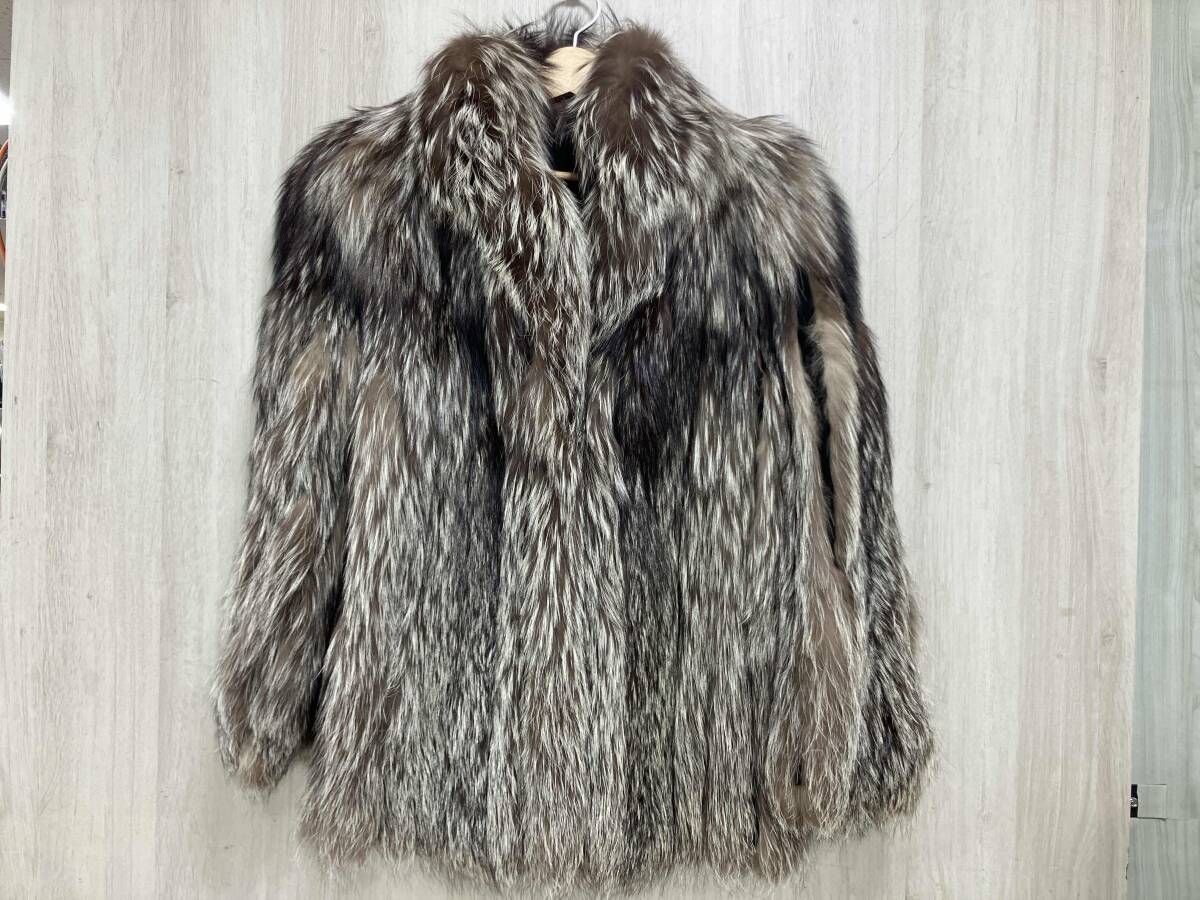 SAGAFOX　金タグ　サガフォックス　毛皮　ブラウン系MIXグレー SAGAFOX 金タグ サガフォックス 毛皮 ブラウン系MIXグレー SAGA FOX