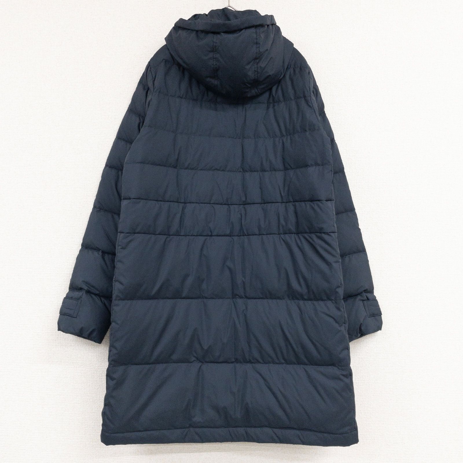 theory セオリー ダウンコート ロング フード ポリエステル ネイビー