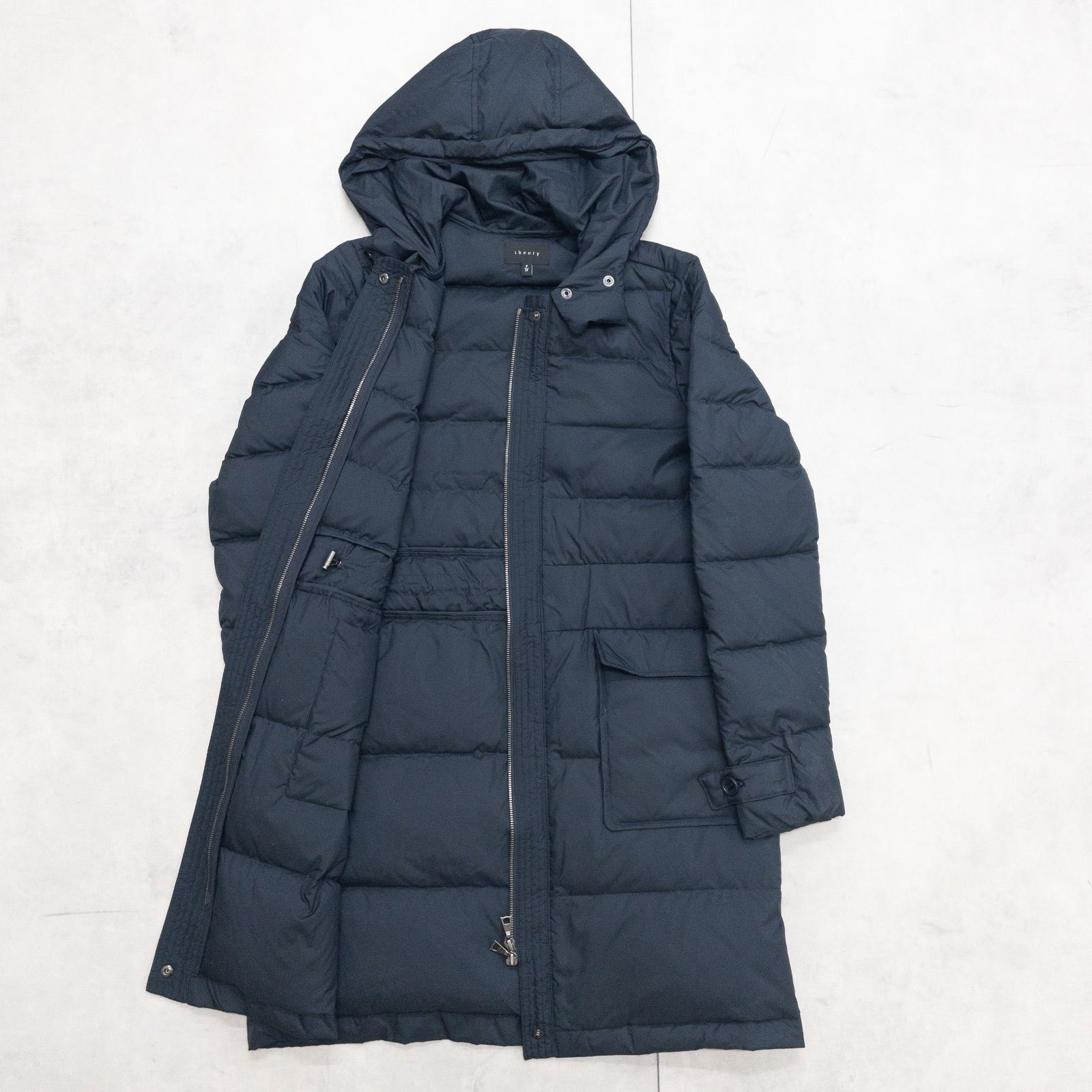 【コメントお値下げ分】　セオリー theory　ダウンコート 　紺　小さいサイズ Theory - Theory ダウンコートの通販 by yu♡'s shop｜セオリーならラクマ