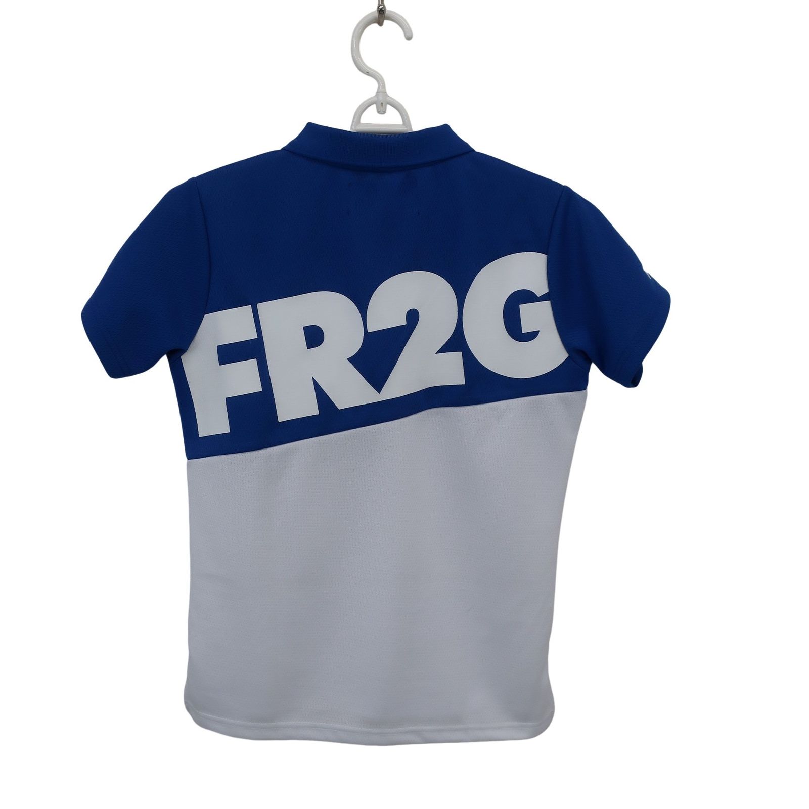 FR2ゴルフ ポロシャツ 美品❣️ 美品】#FR2(エフアールツーゴルフ) ポロシャツ 青白 レディース S