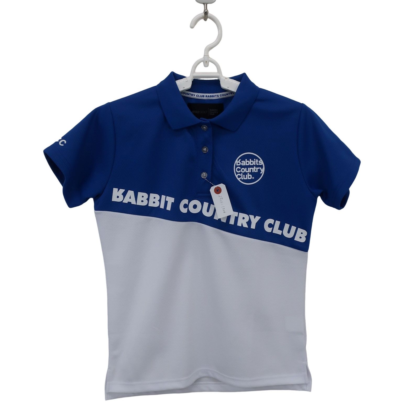 美品】#FR2(エフアールツーゴルフ) ポロシャツ 青白 レディース S