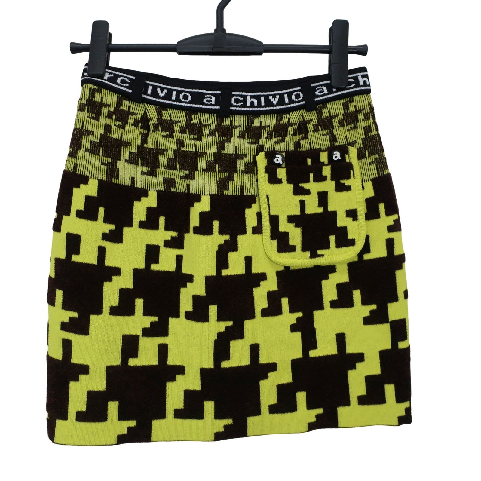 美品】archivio(アルチビオ) スカート イエロー×ブラウン レディース