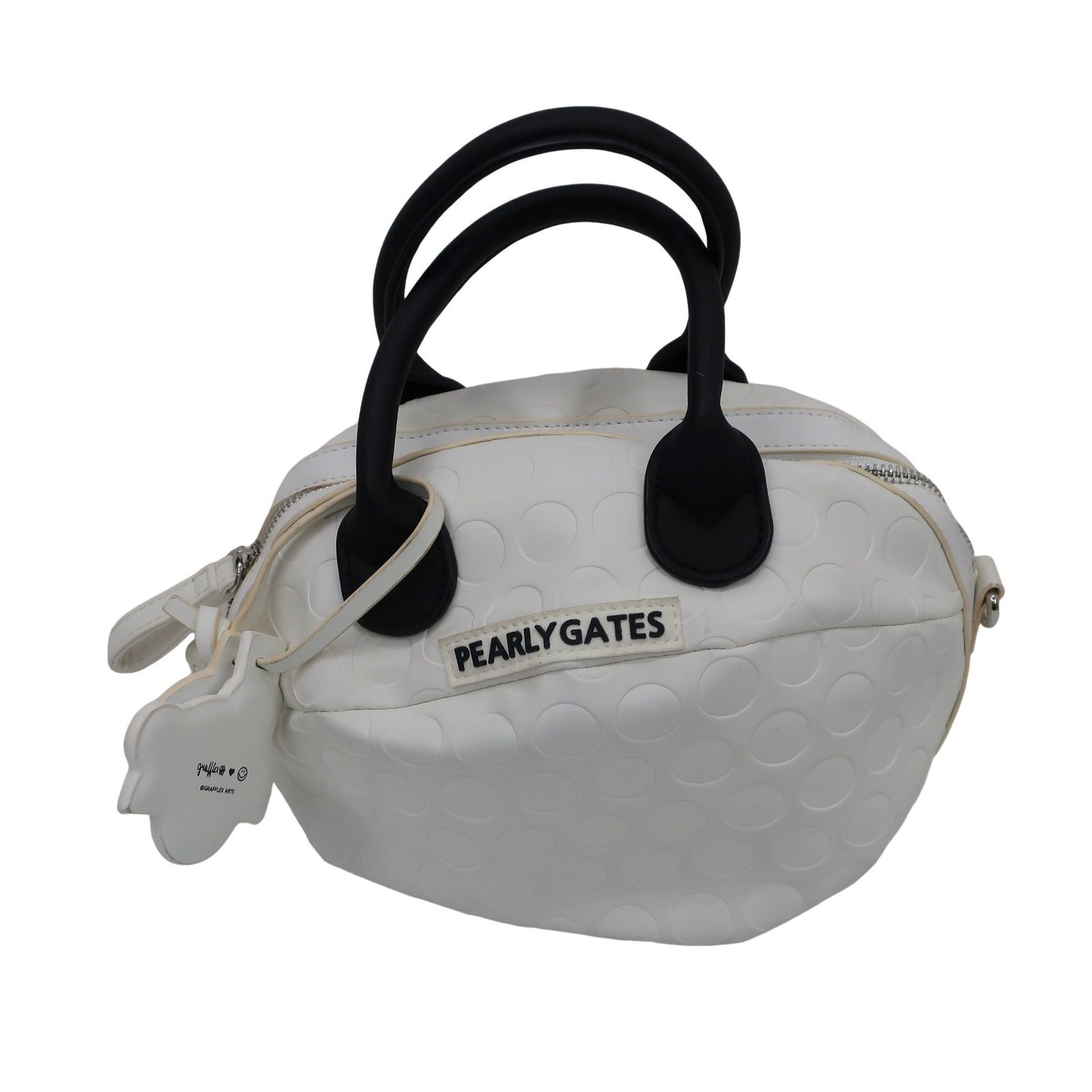 美品】PEARLY GATES(パーリーゲイツ) カートバッグ 白 フリーサイズ