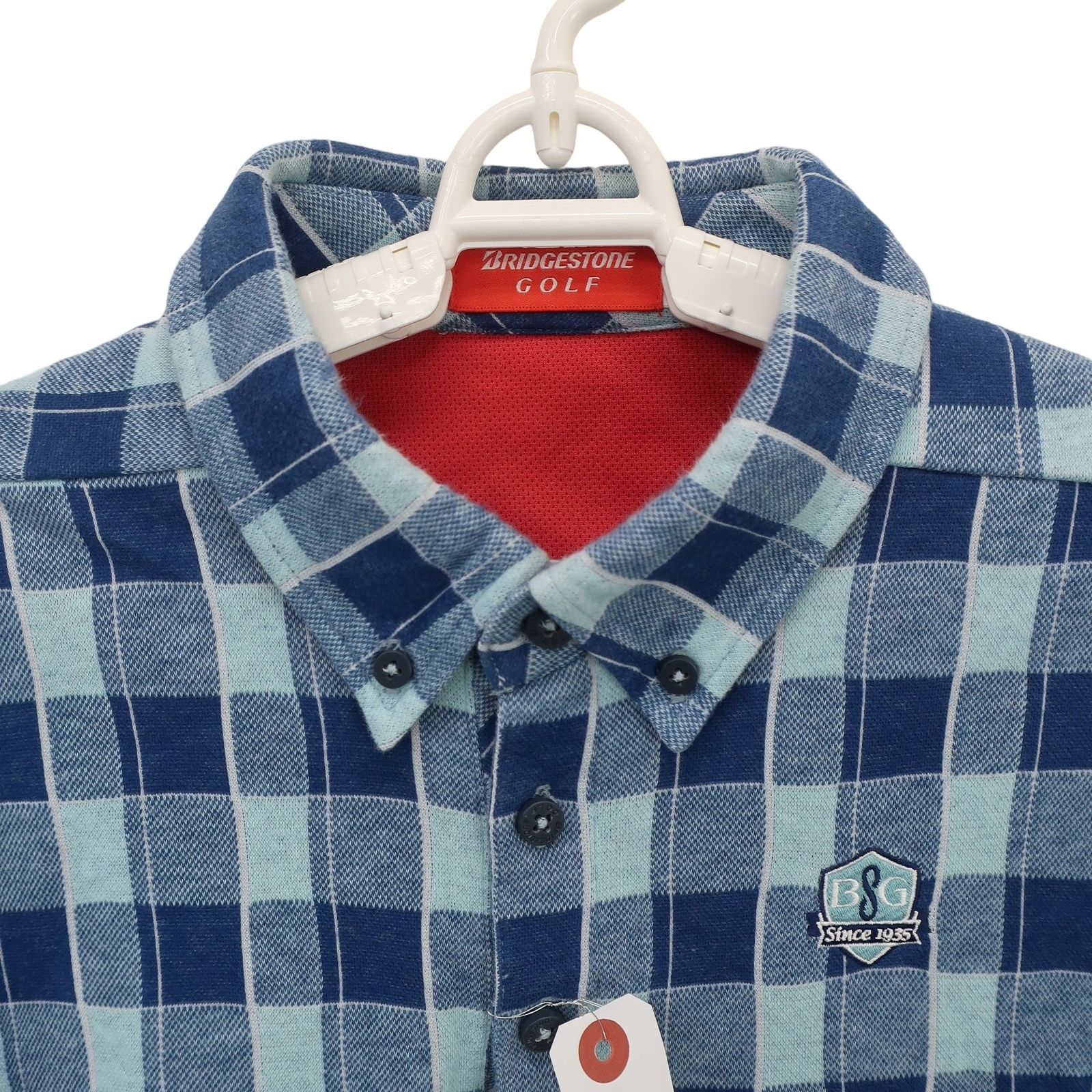 美品】BRIDGESTONE GOLF(ブリヂストンゴルフ) 長袖ポロシャツ 青