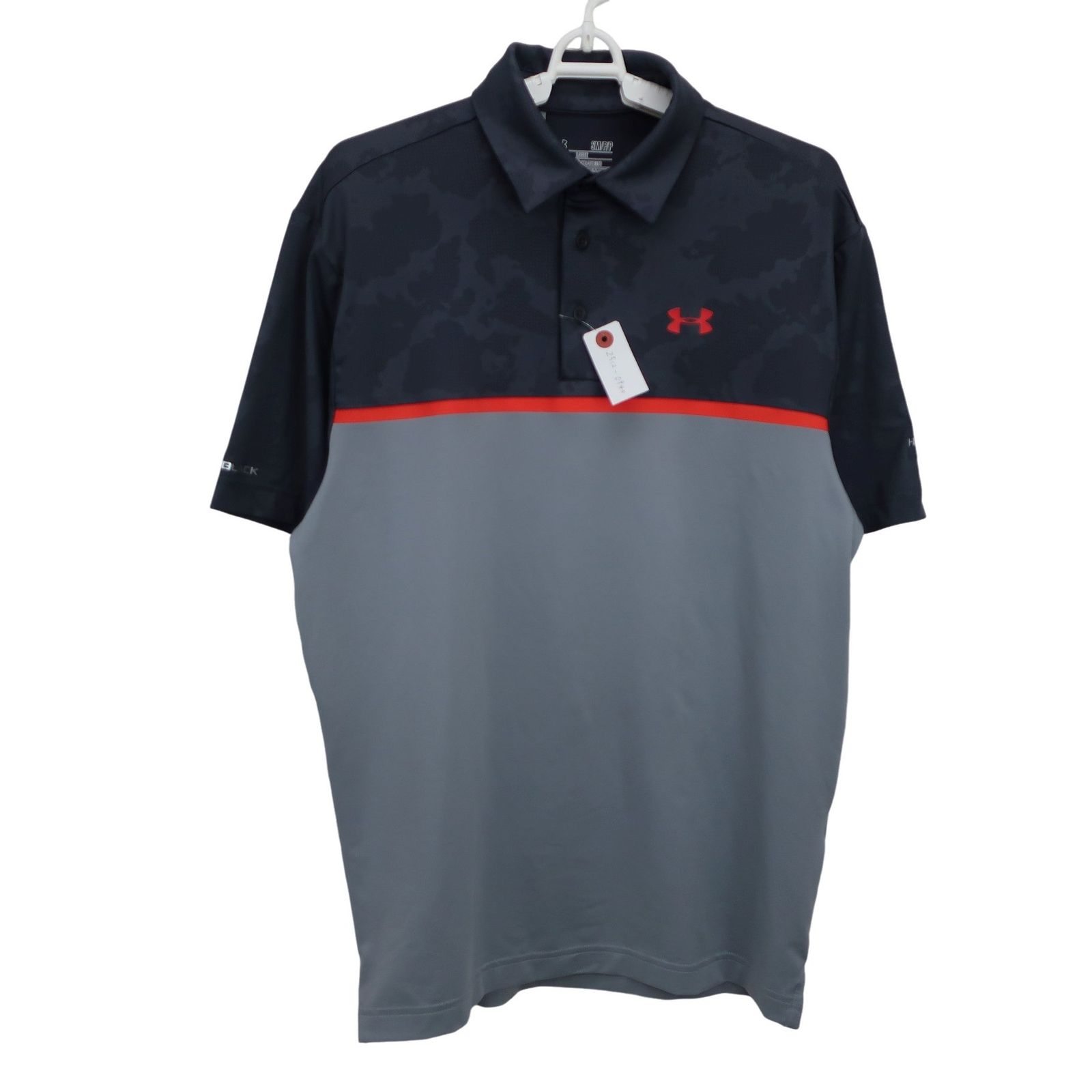 【美品】アンダーアーマー UNDER ARMOUR ポロシャツ Lメンズ グレー 美品】UNDER ARMOUR(アンダーアーマー) ポロシャツ グレー メンズ SM