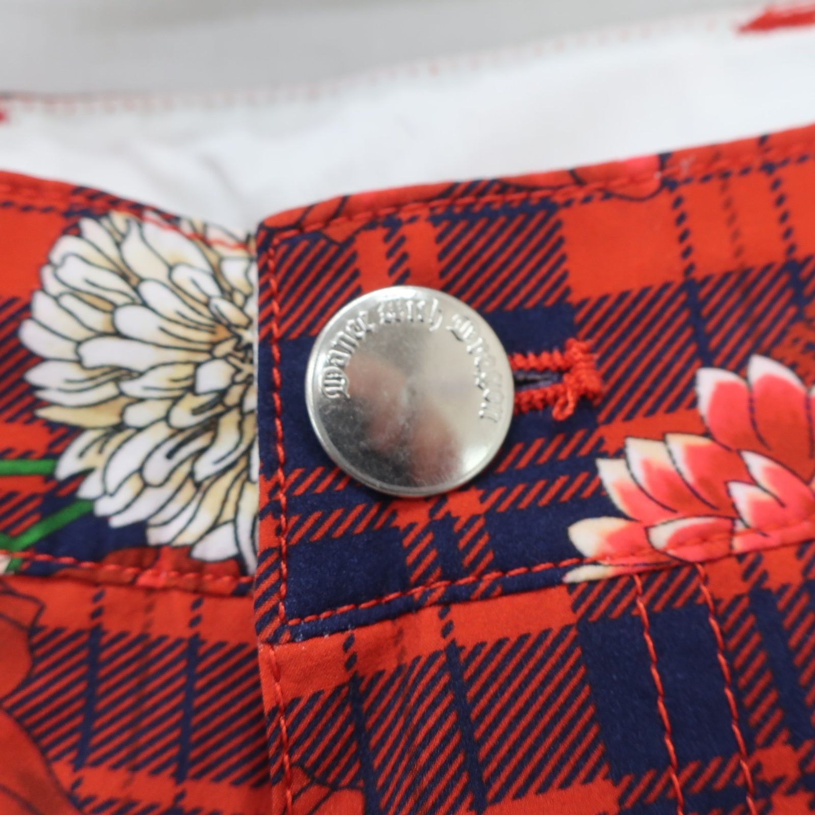 美品】Dance With Dragon(ダンスウィズドラゴン) パンツ 赤チェック