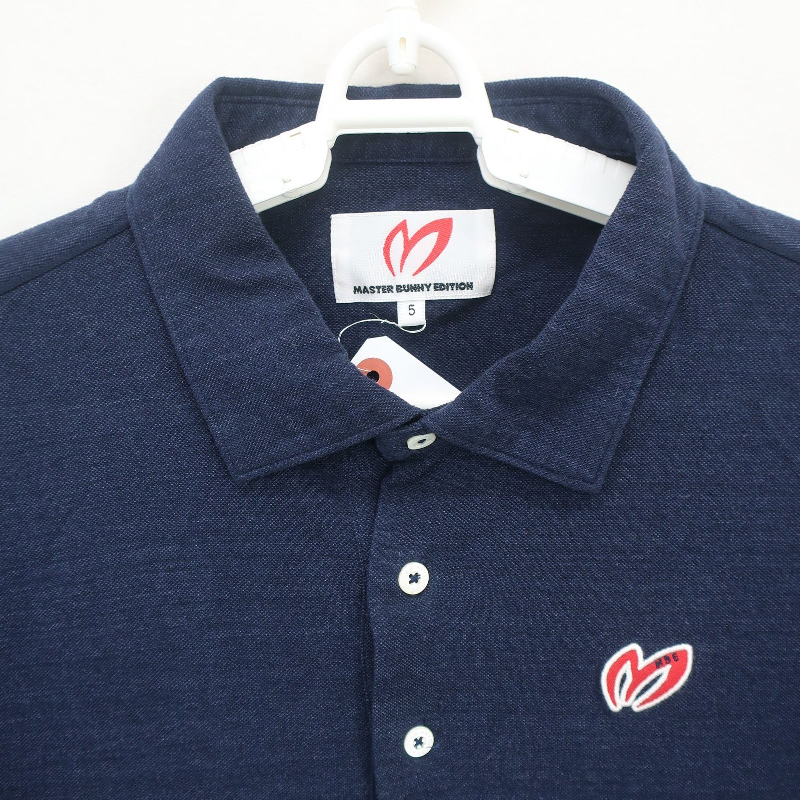 MASTER BUNNY EDITION ゴルフシャツ M ネイビー MASTER BUNNY EDITION（マスターバニーエディション） 【新品