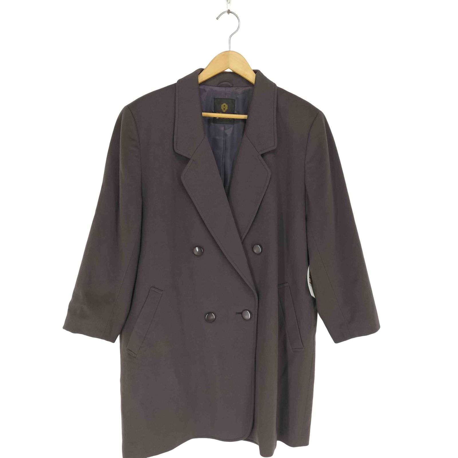 ユーズドフルギ USED古着 pure cashmere カシミヤ100ダブルチェスター