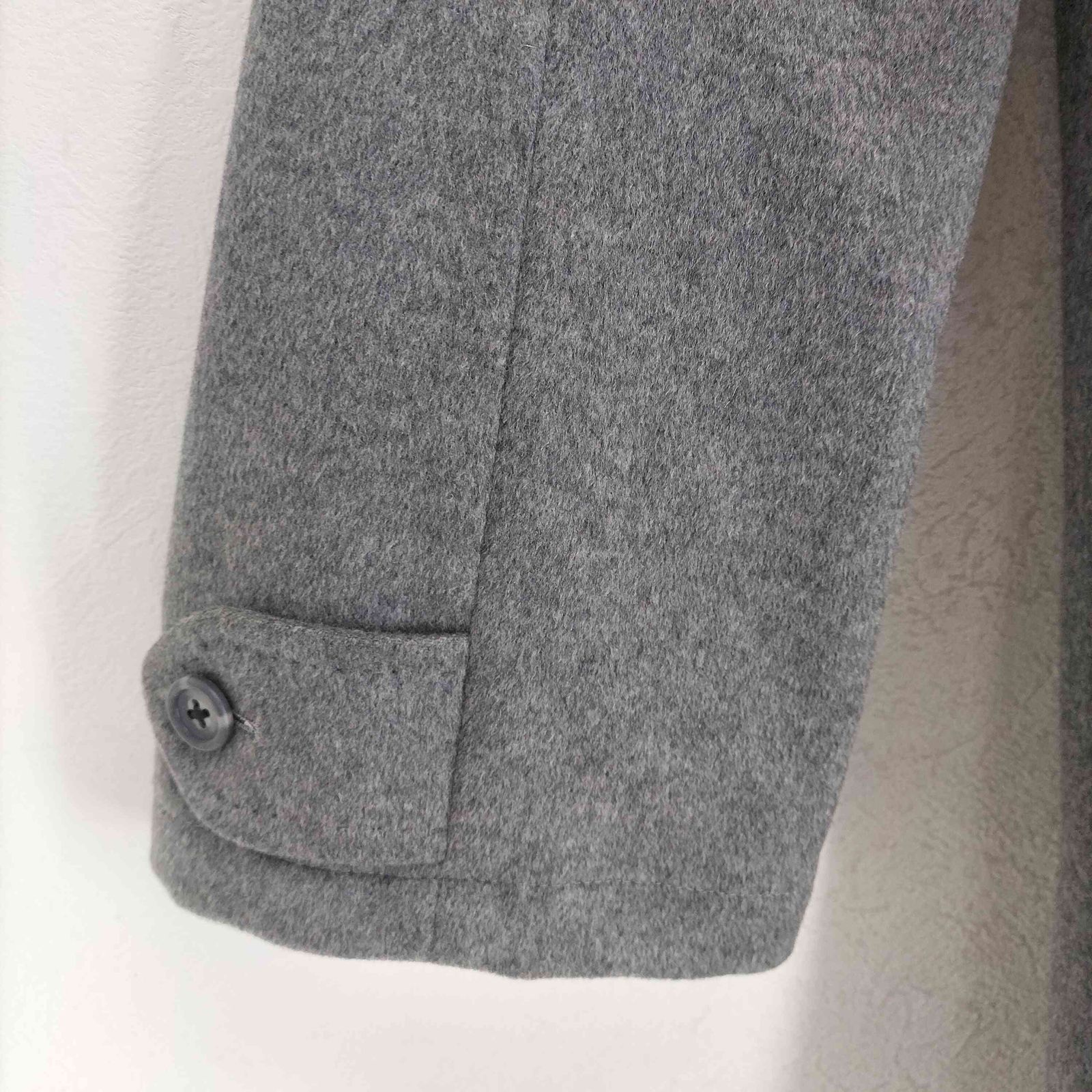 ユーズドフルギ USED古着 pure cashmere カシミヤ100比翼ステンカラー