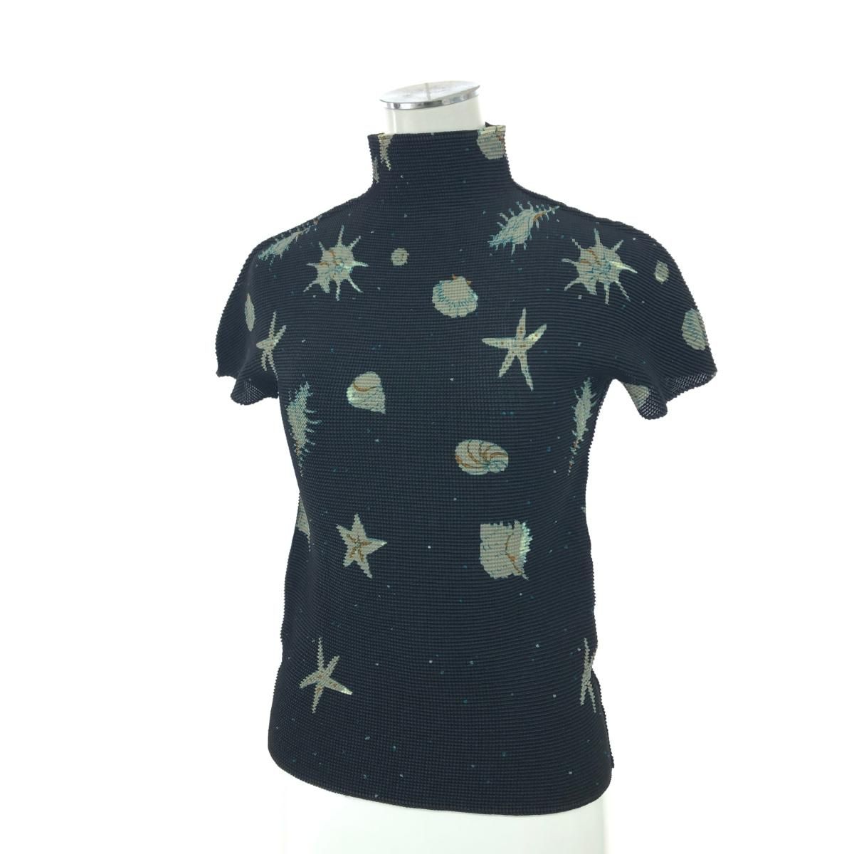 me isseymiyake ミーイッセイミヤケ ハイネックカットソー 貝殻/ヒトデ