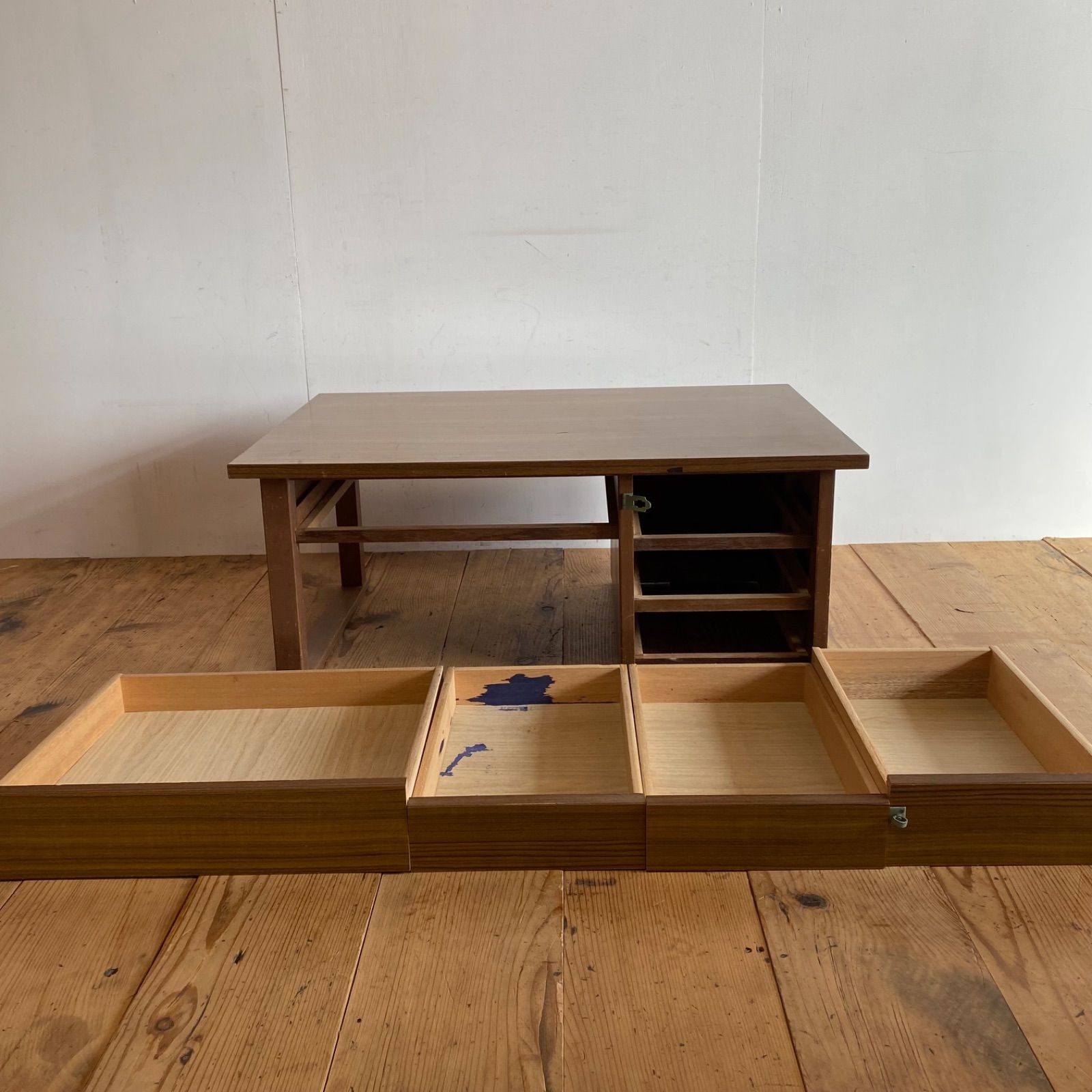 ヴィンテージ ローテーブル 文机 テレビ台 レトロ y494 - メルカリ