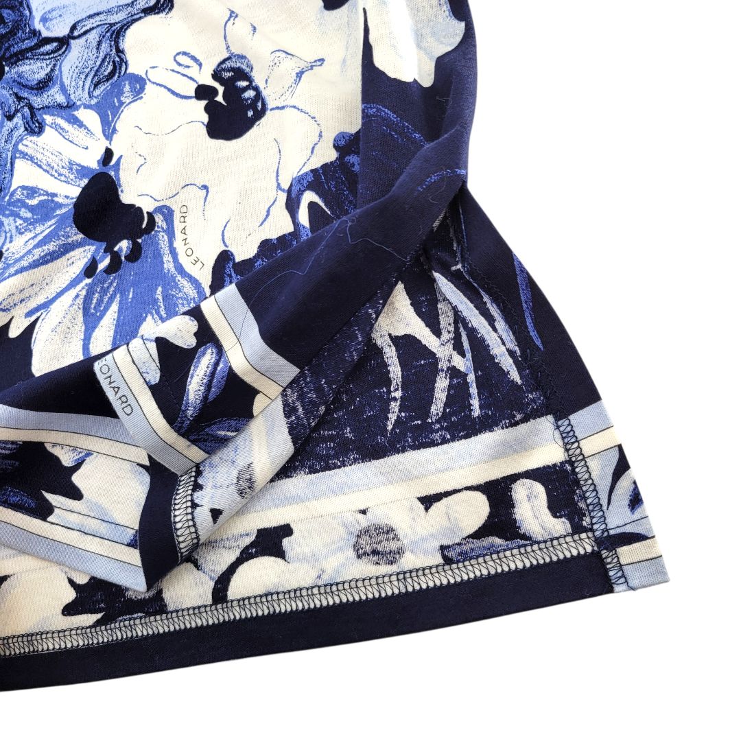 美品】LEONARD FASHION PARIS レオナール カットソー トップス ブルー