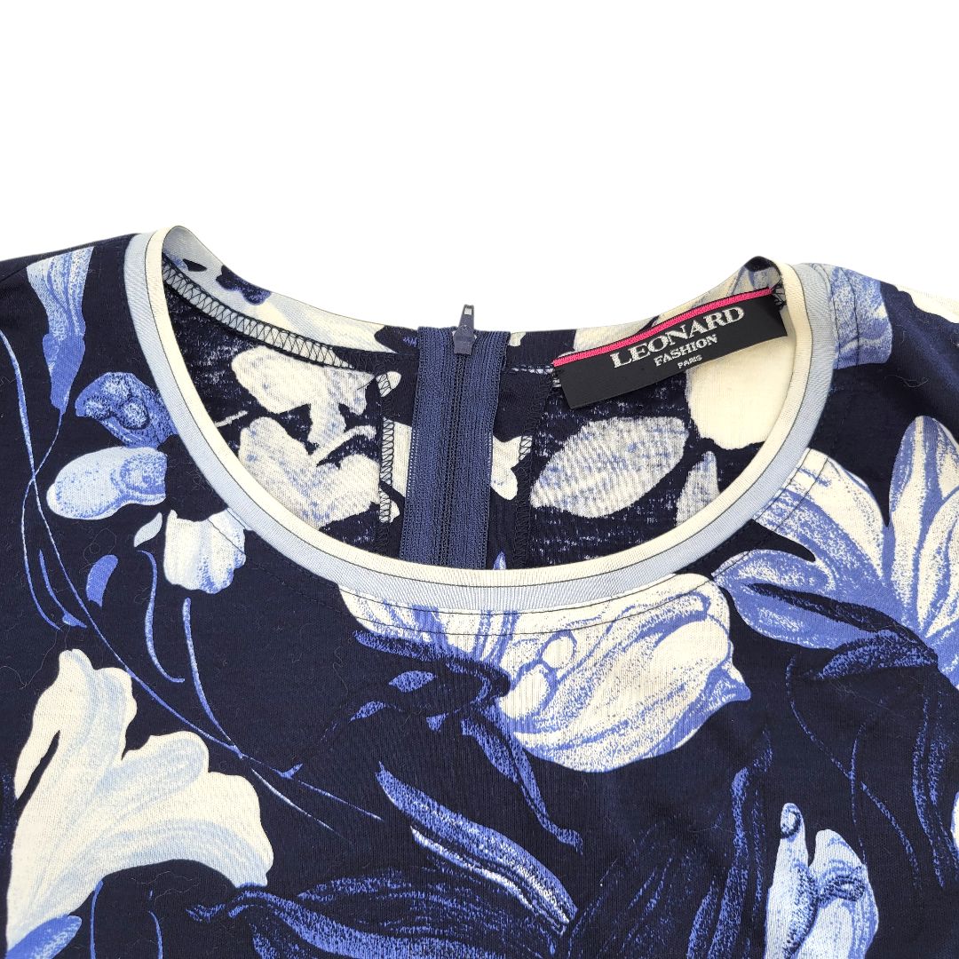 美品】LEONARD FASHION PARIS レオナール カットソー トップス ブルー