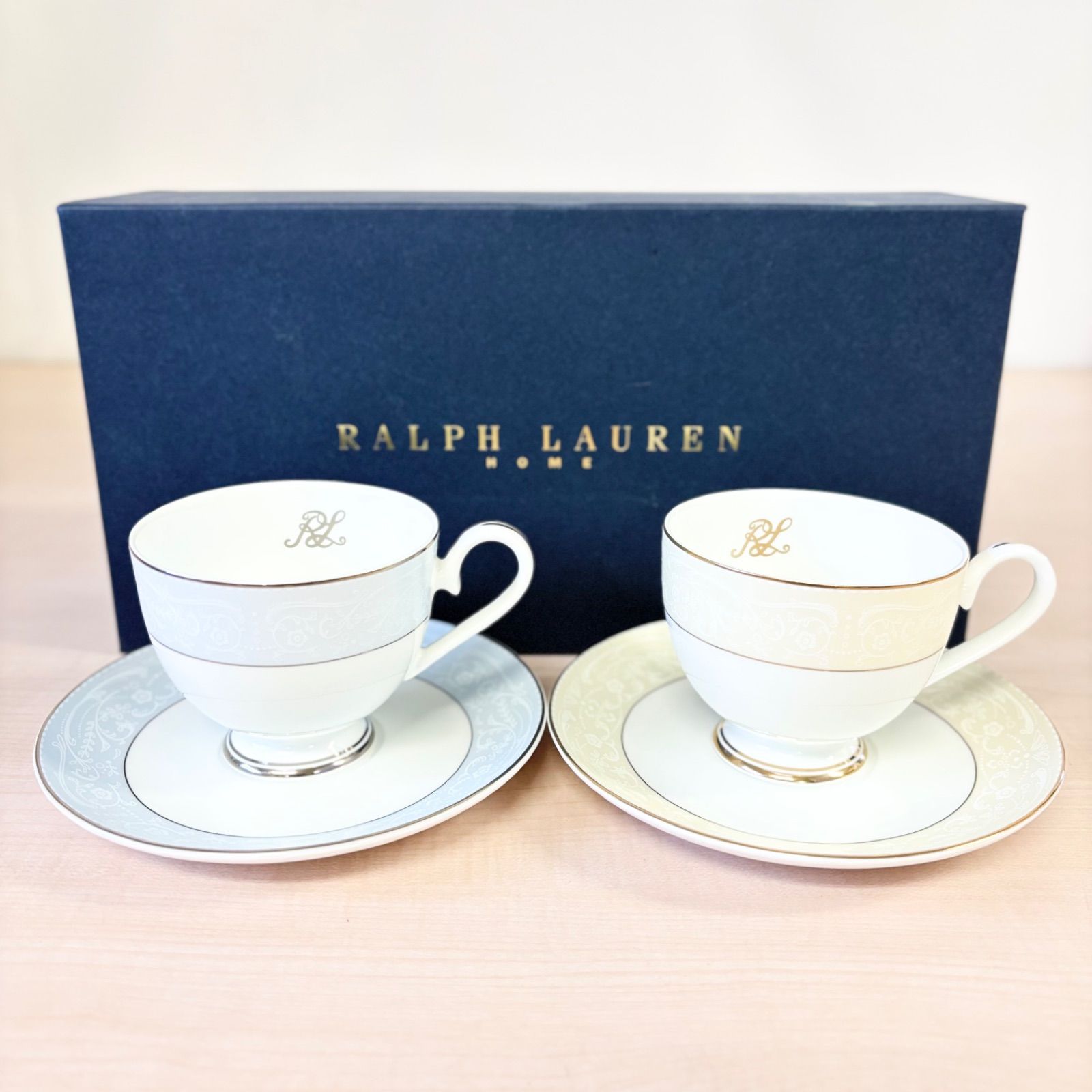 ♥ ラルフローレン カップ＆ソーサー 2客セット エレガント 金彩