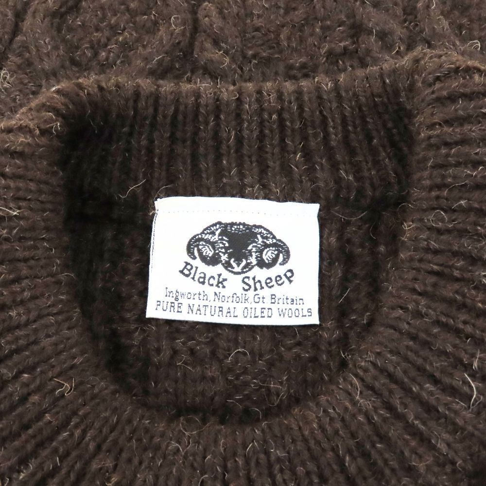 中古】 Black Sheep ブラックシープ セーター ブラウン ウール100 