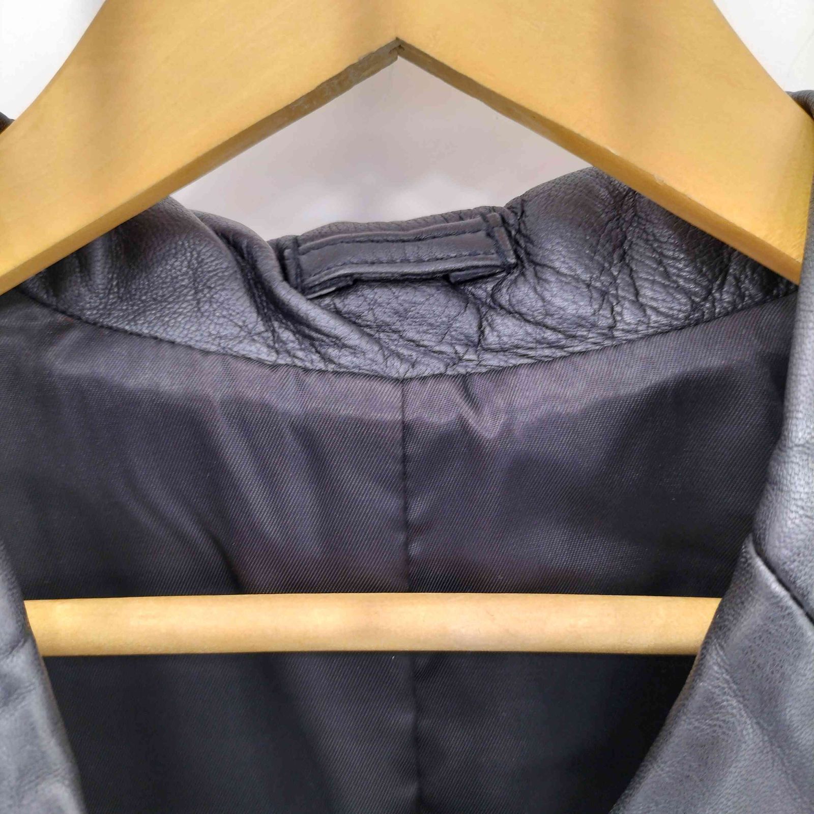 ユーズドフルギ USED古着 ラムレザーダブルブレスト ハーフコート