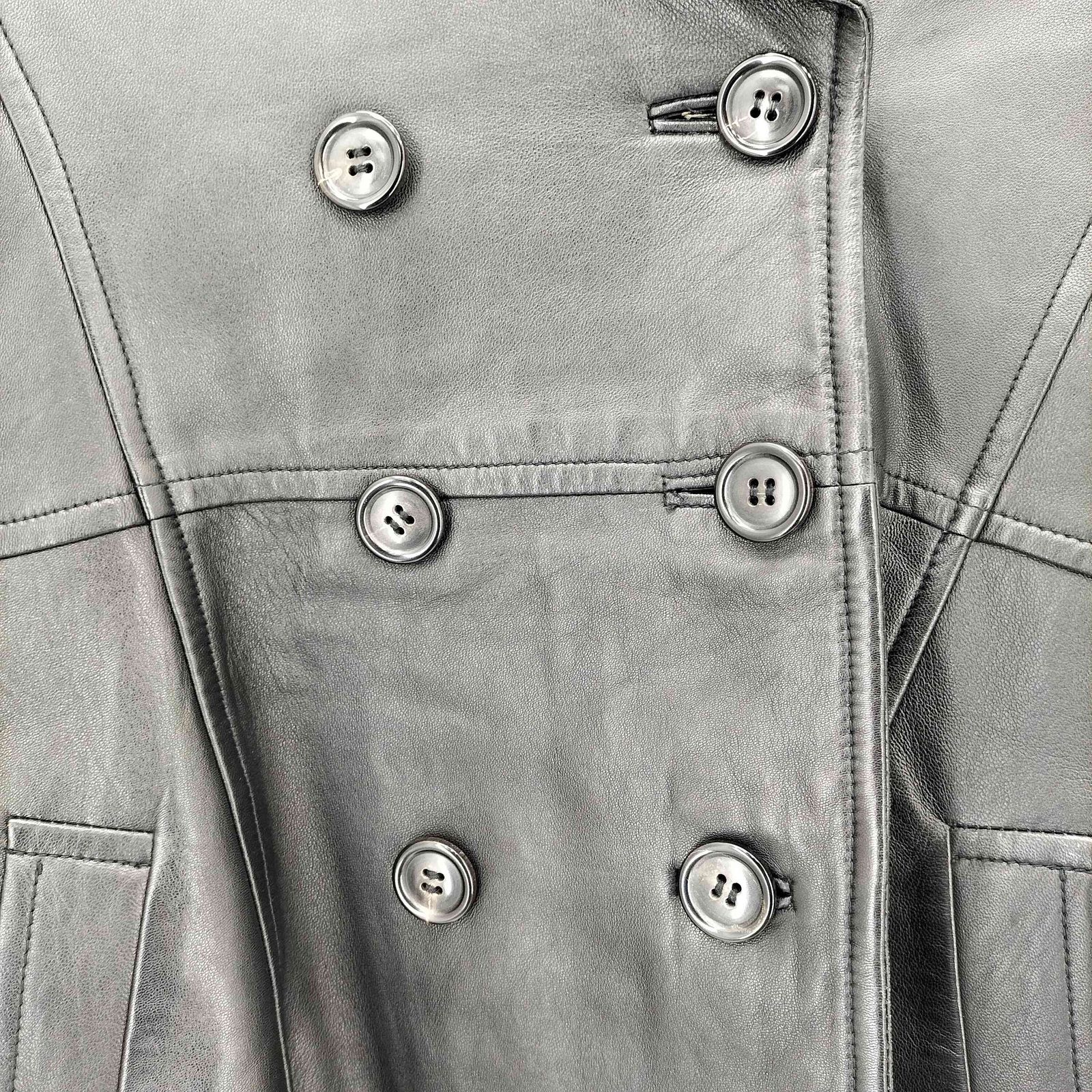 ユーズドフルギ USED古着 ラムレザーダブルブレスト ハーフコート