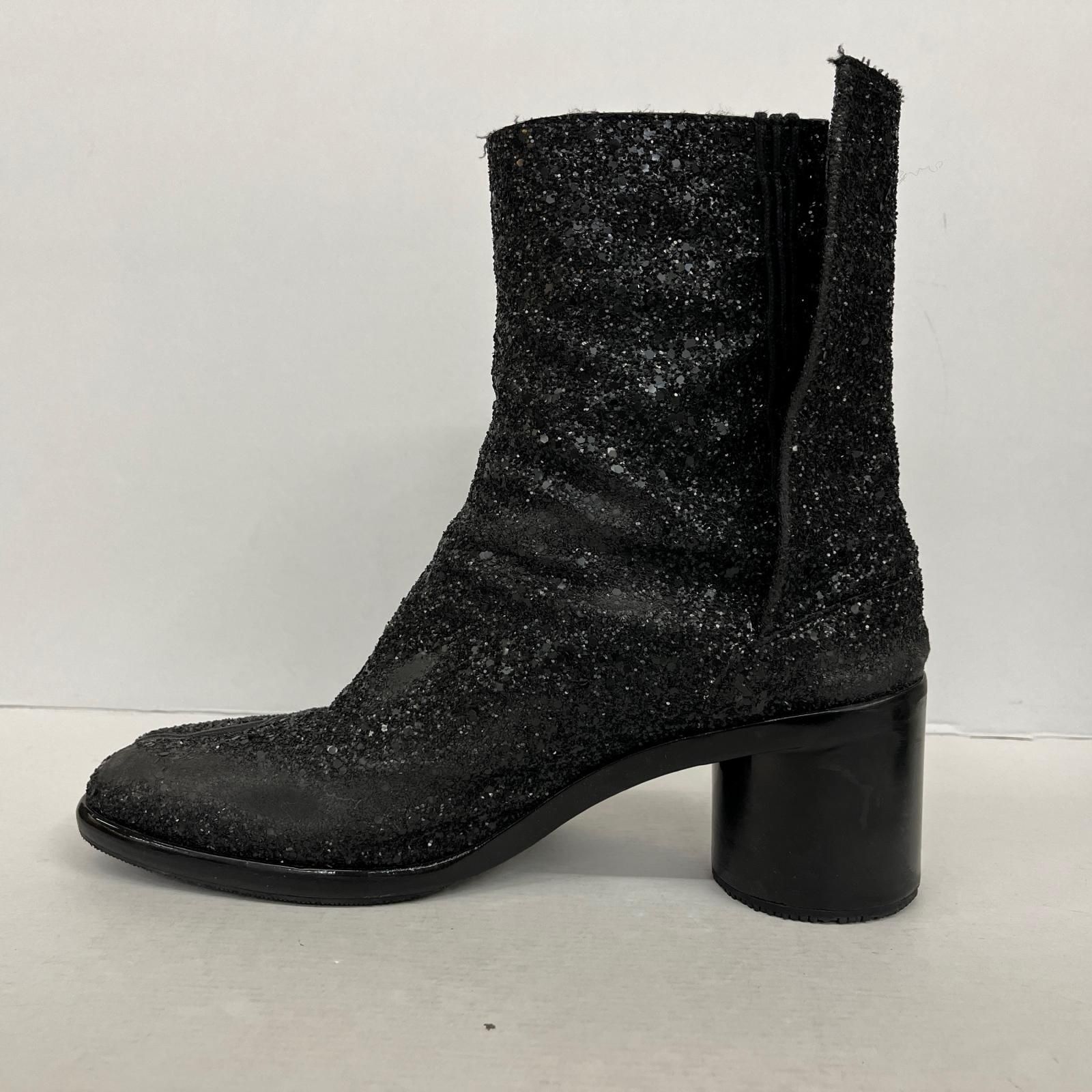 【加古川店】 中古 Maison Margiela | メゾンマルジェラ ブーツ TABI グリッターアンクルブーツ S57WU0215 ブラック 27cm 【127】 加古川店】 中古 Maison Margiela | メゾンマルジェラ ブーツ TABI