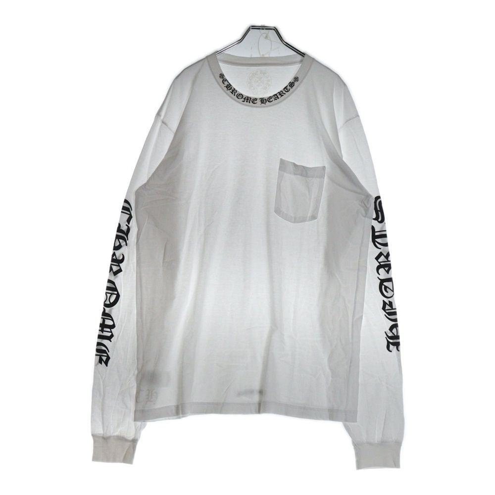 CHROME HEARTS (クロムハーツ) Neck Logo L/S Tee ネックロゴ プリント