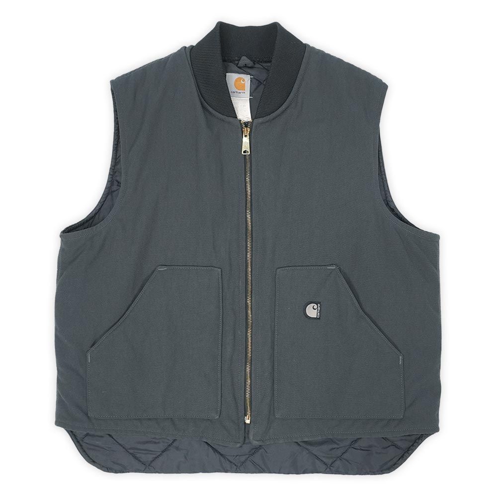 USA製 カーハート ベスト 腰ゴム チャコール L carhartt 90s USA製 カーハート ベスト 腰ゴム チャコール L carhartt 90s 初期】90s