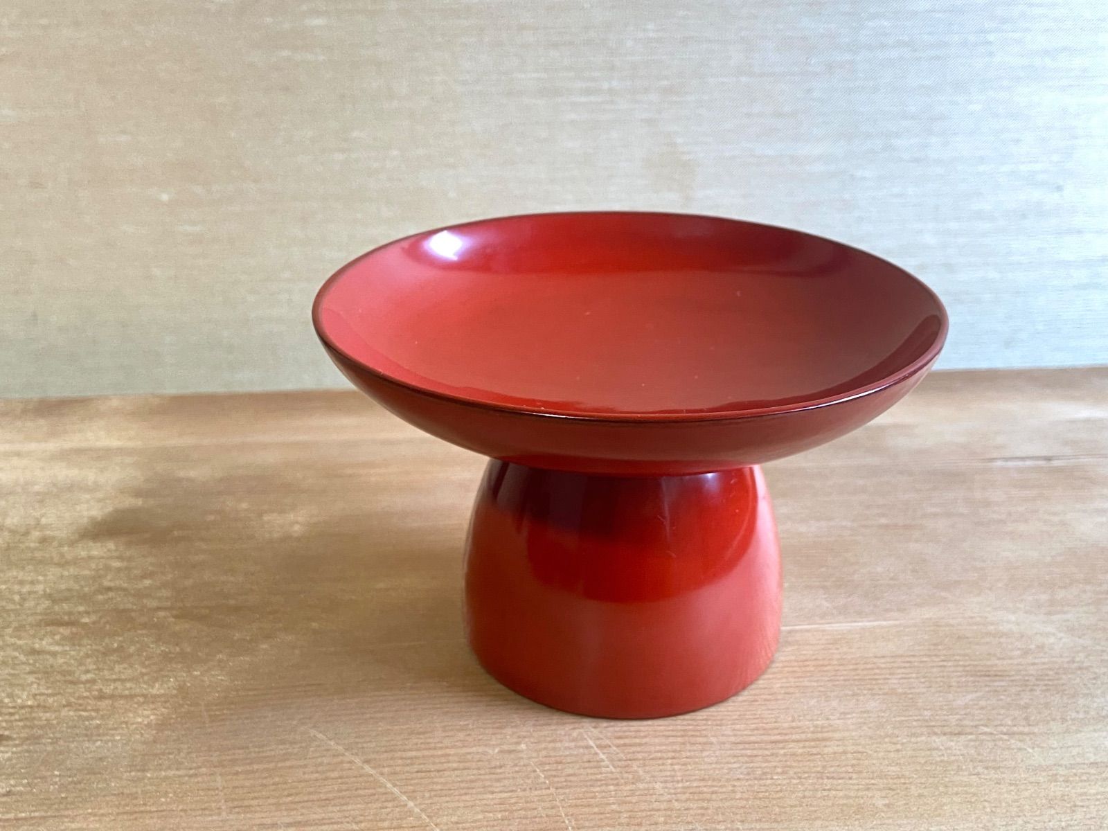 能登蔵出し 輪島塗 朱漆 高足皿 / 時代 朱塗 漆器 高坏 - メルカリ