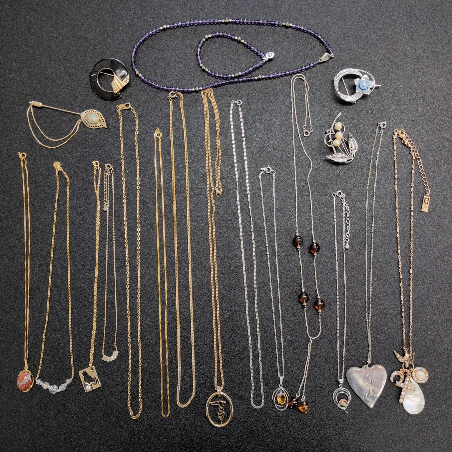 遺品整理まとめて㊶】ジュエリー 20点 MONET ブローチ ネックレス