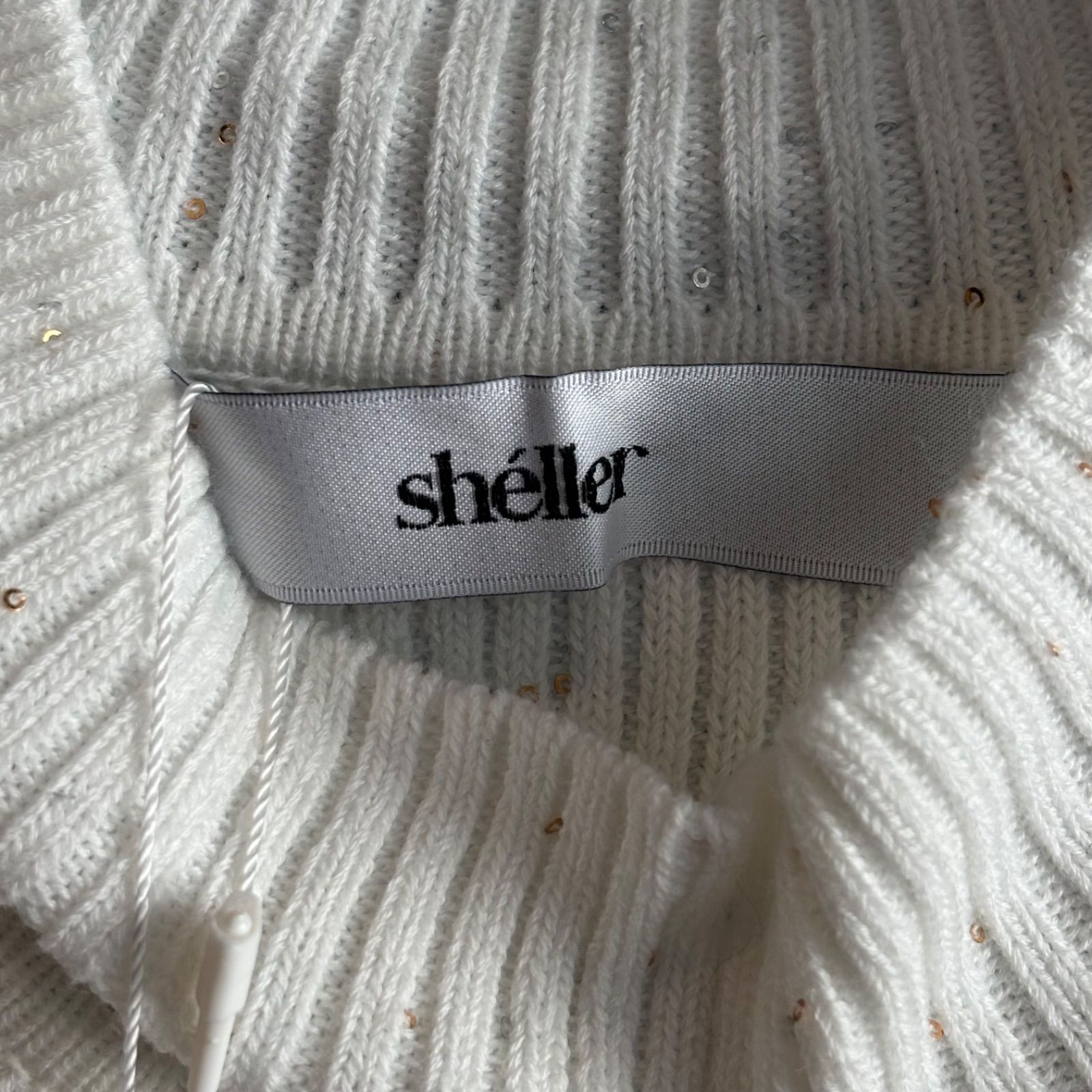 Sheller シェリエ ニット セーター サイズ フリー ホワイト レディース
