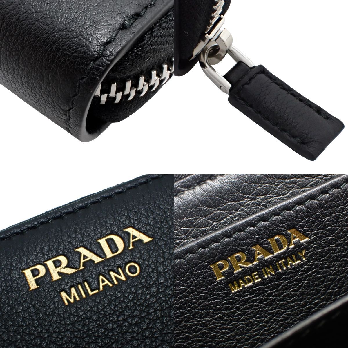 PRADA(プラダ) ロゴ コインパース コインケース ラウンドファスナー