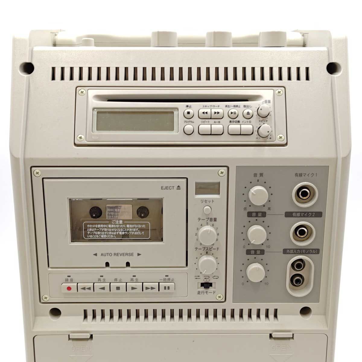 ジャンク] TOA トーア ワイヤレスアンプ シングル CD・カセット付 WA
