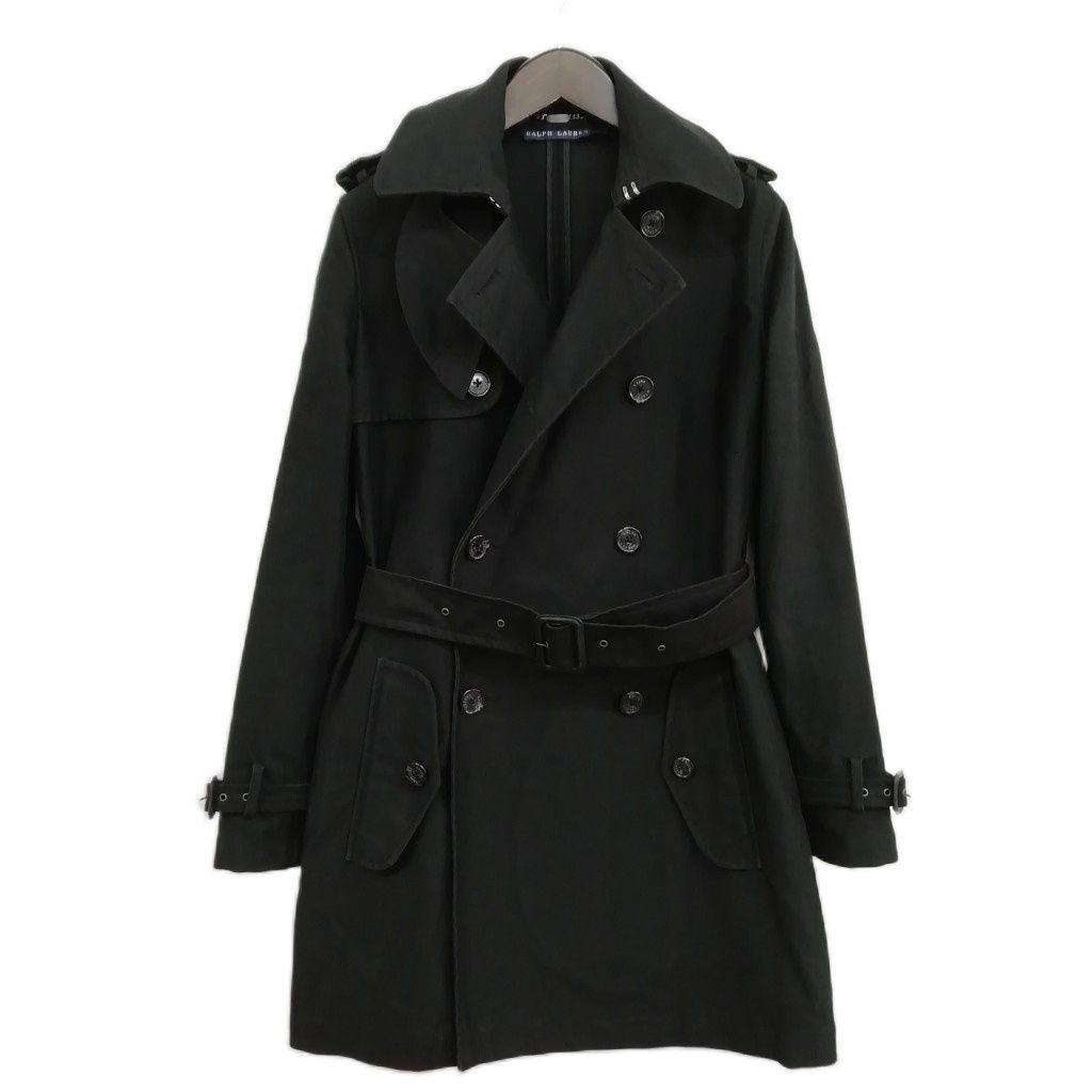 ラルフローレン RALPH LAUREN トレンチコート コットン 4 ブラック