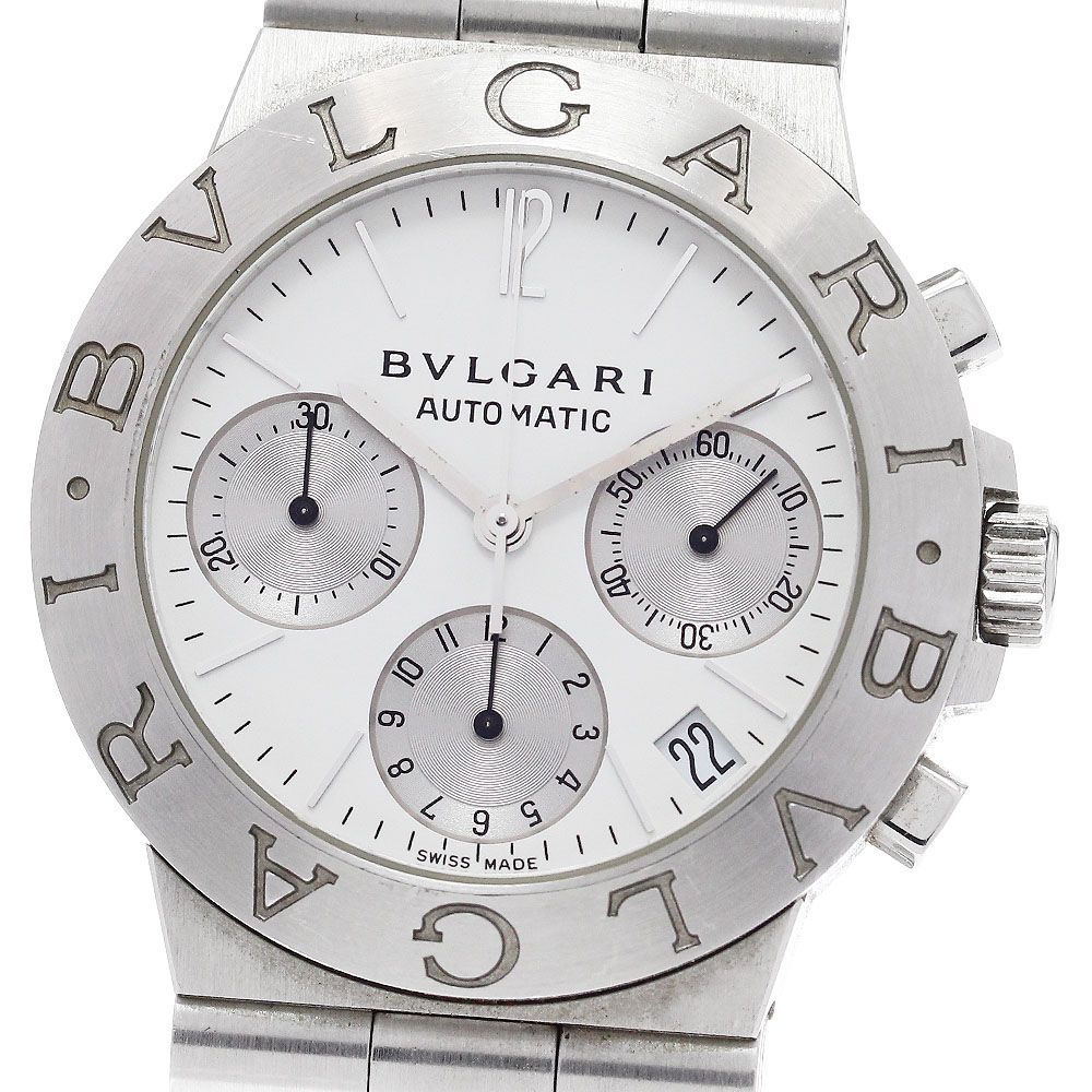 ブルガリ BVLGARI CH35S ディアゴノ スポーツ デイト クロノグラフ 自動巻き メンズ 保証書付き_934486