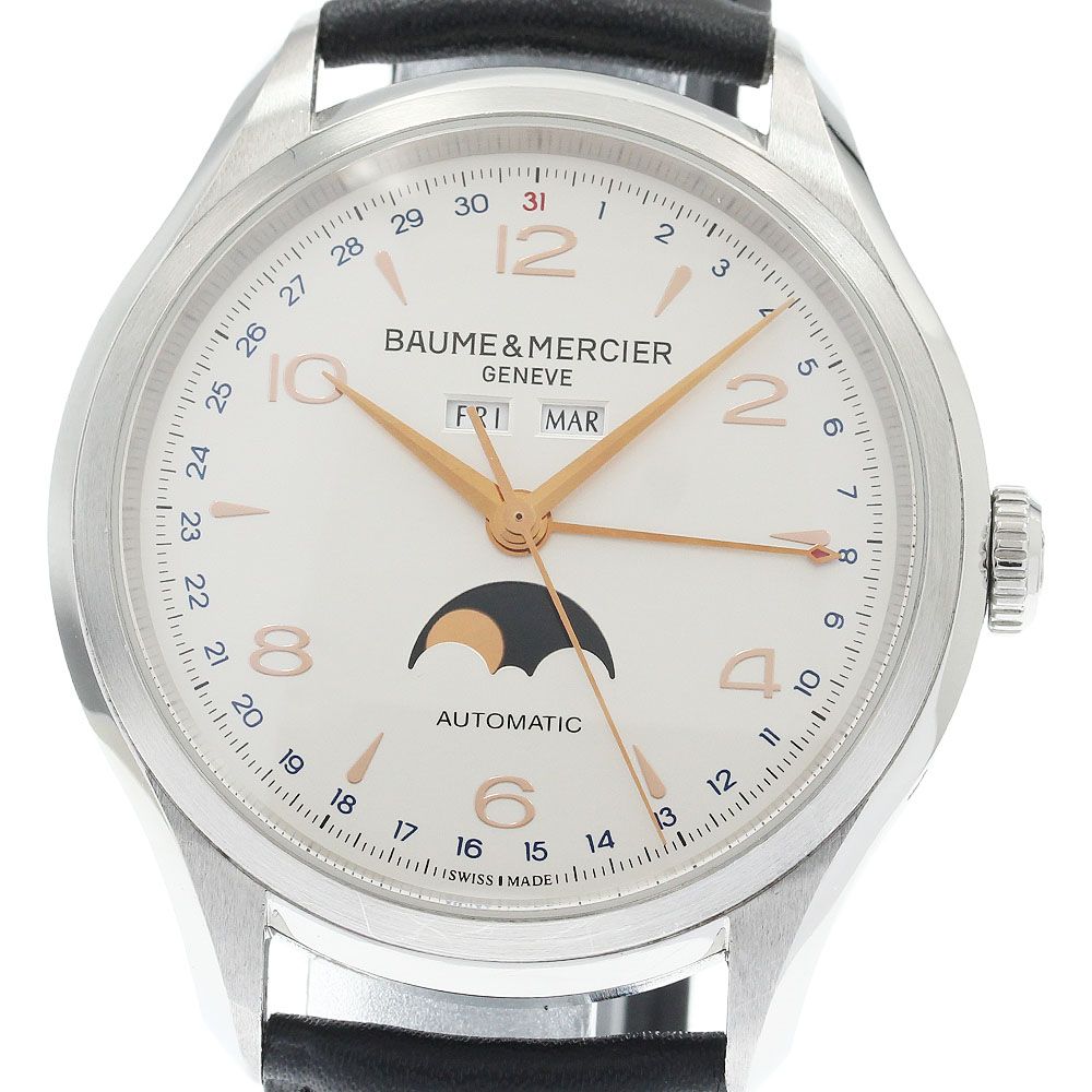 ボーム＆メルシェ Baume Mercier 65718 クリフトン ムーンフェイズ トリプルカレンダー 自動巻き メンズ _935018