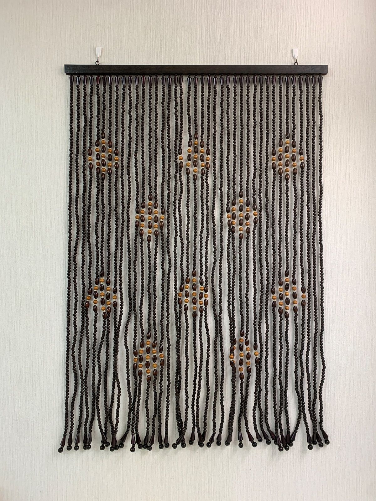 フォロー割対象商品】昭和レトロ！木製珠のれん モダン柄