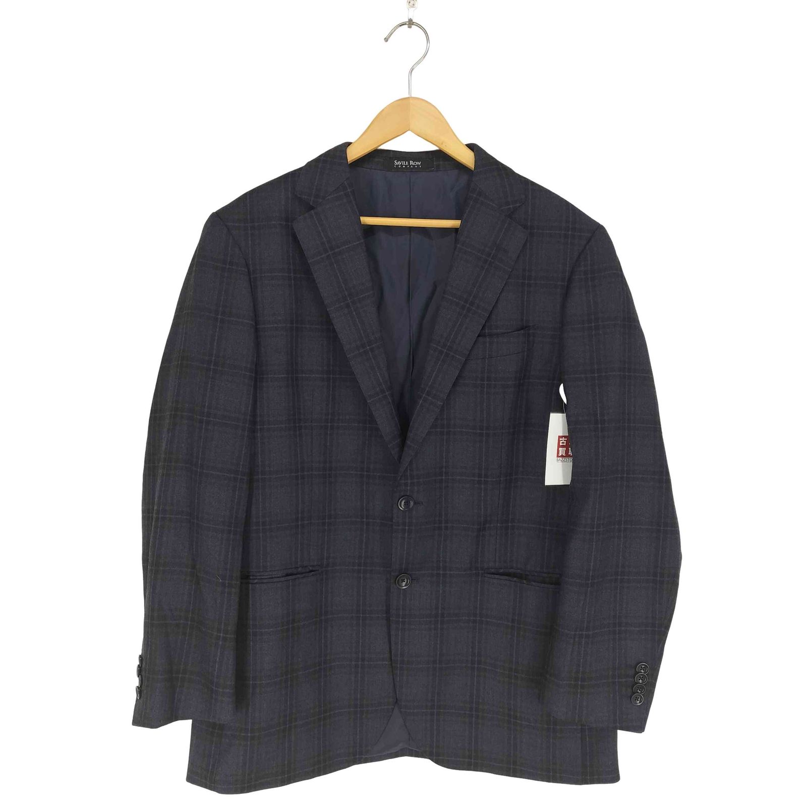 サヴィルロウ SAVILE ROW e.thomas カシミヤ混 チェック テーラード