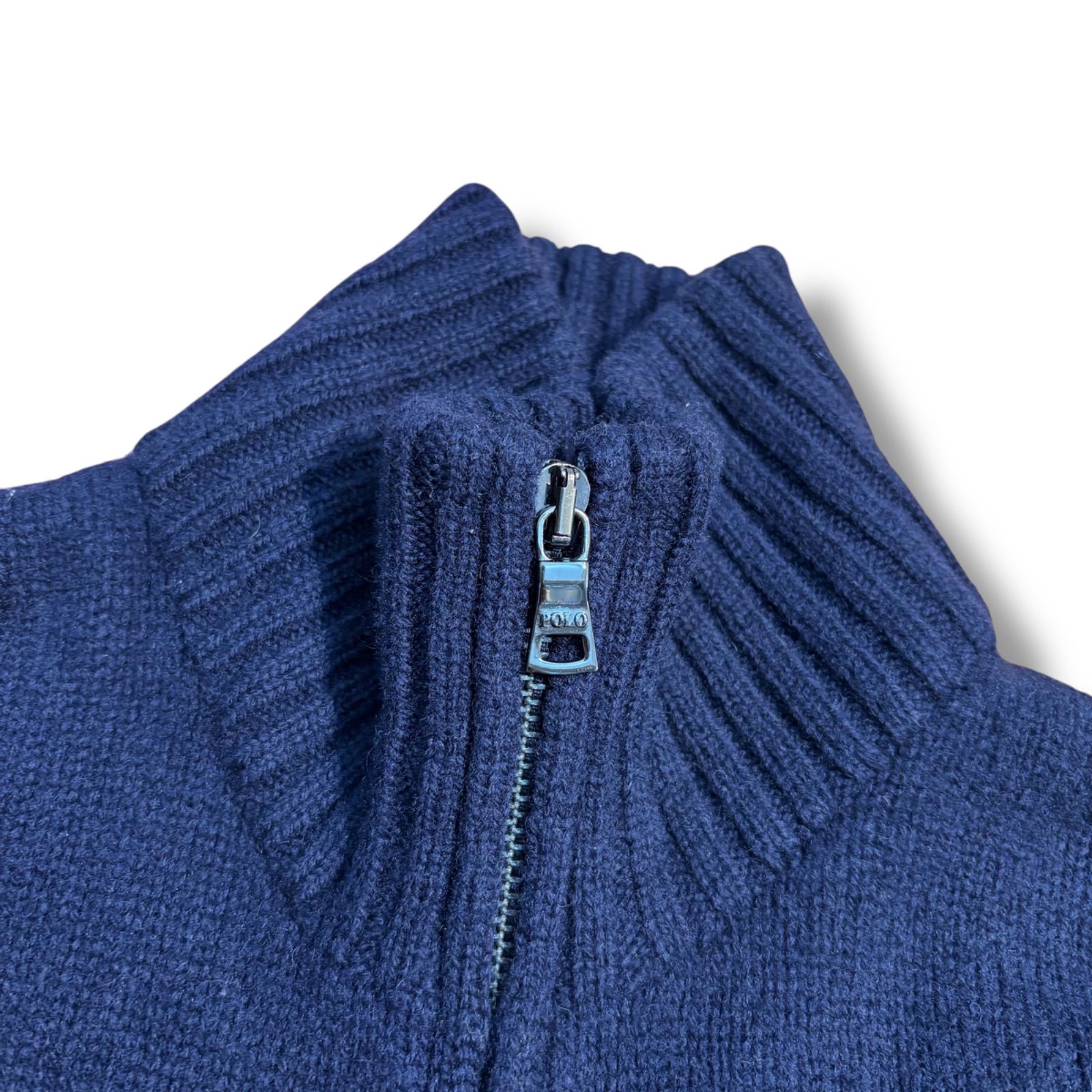 Ralph Lauren】90's ビッグポニー 刺繍 ナンバリング ジップアップ