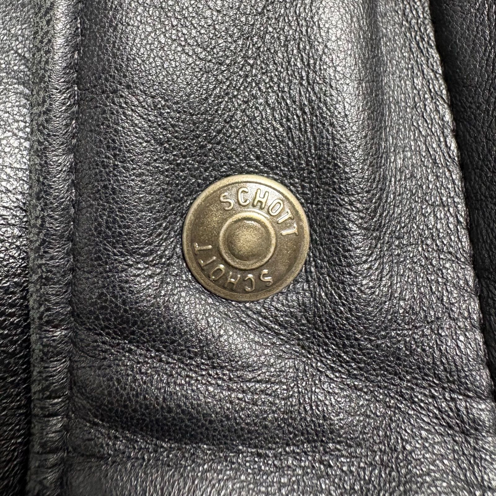 米国製】Schott レザー ダウンベスト 204D 黒 M 羊革 本革 【公式通販】 米国製】Schott レザー ダウンベスト 204D 黒 M 羊革 本革 【公式通販】