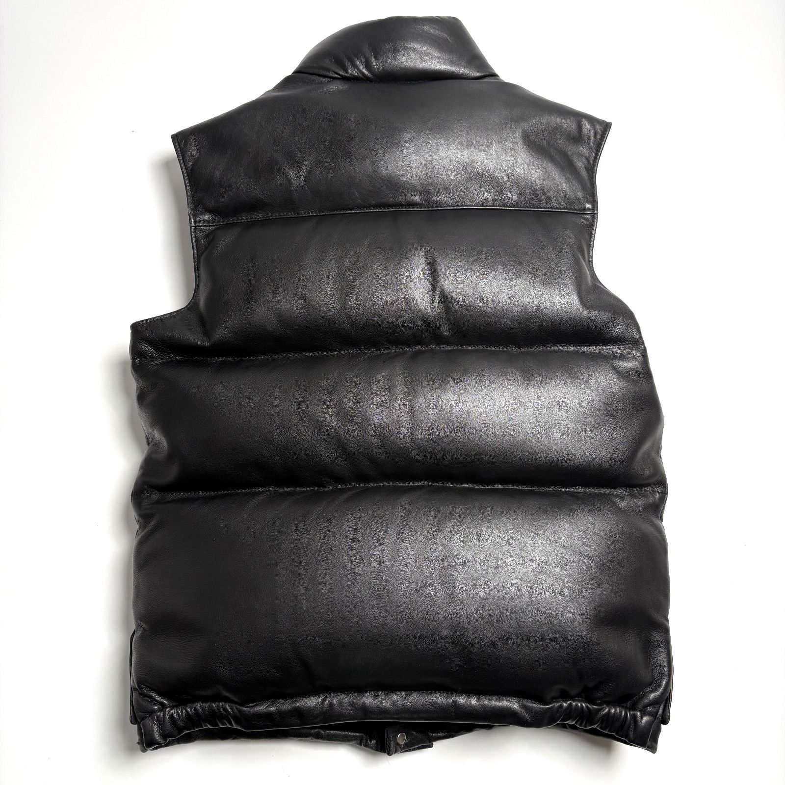 米国製】Schott レザー ダウンベスト 204D 黒 M 羊革 本革 - メルカリ