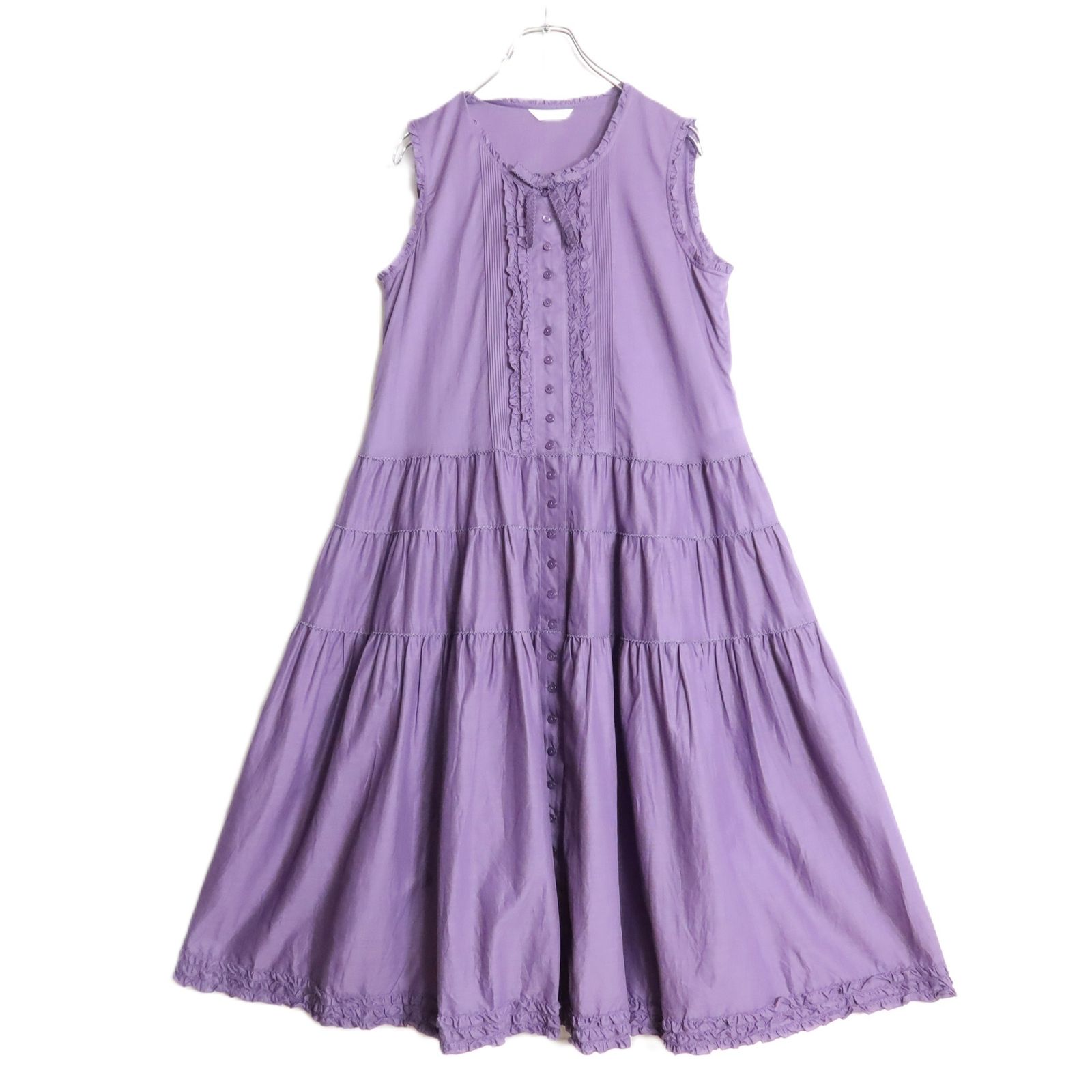 ピンクハウス　パープル系フリルティアードワンピース ピンクハウス パープル系フリルティアードワンピース