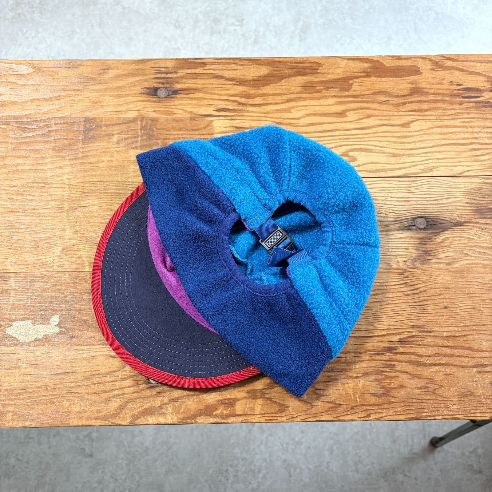 パタゴニア シンチラ マフラー&シンチラ キャップ 80's～ パタゴニア シンチラ アルパインキャップ レッドxグレー 表記