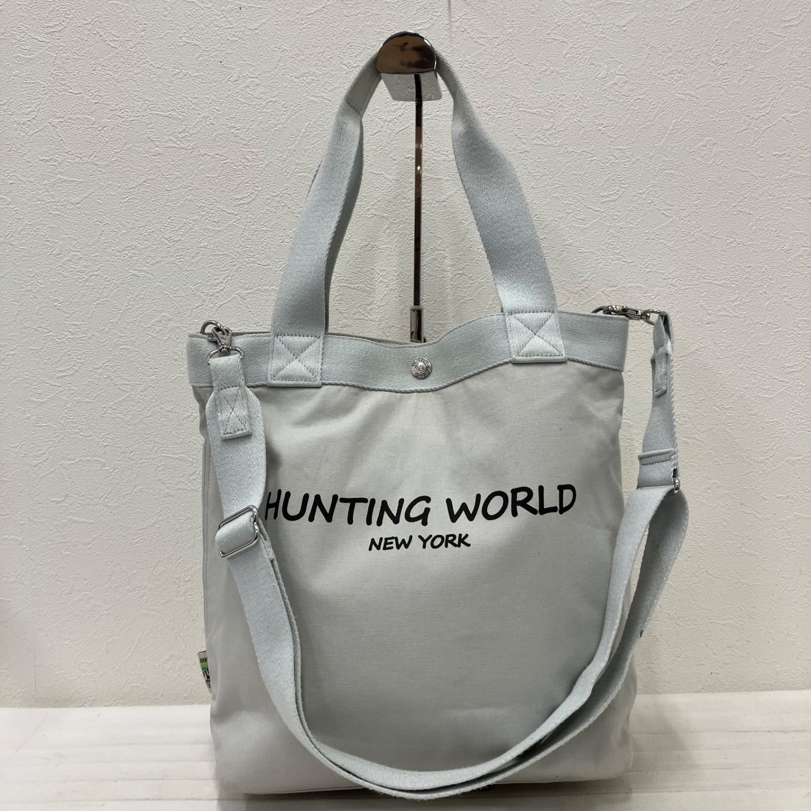 HUNTING WORLD/ハンティングワールド/キャンバス/2WAYバッグ/ボルネオ/グレー/ミニバッグ/レディース/FC3589 HUNTING WORLD - HUNTING WORLD/ハンティングワールド/キャンバス/2WAY