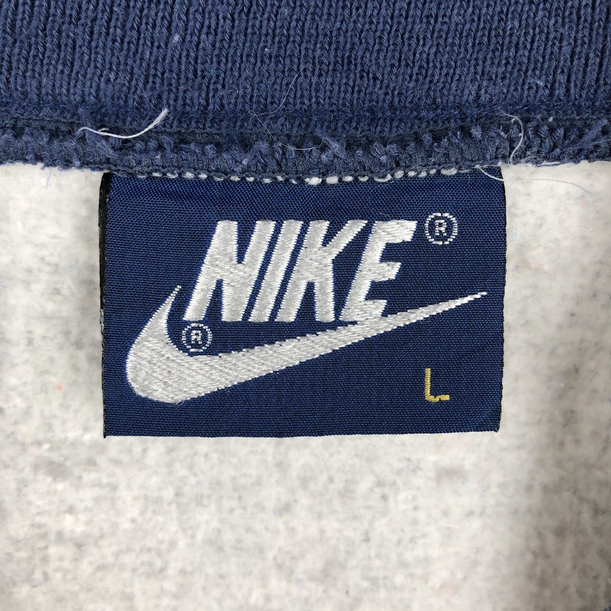 古着 80年代 ナイキ NIKE 紺タグ ハーフボタン スウェットシャツ