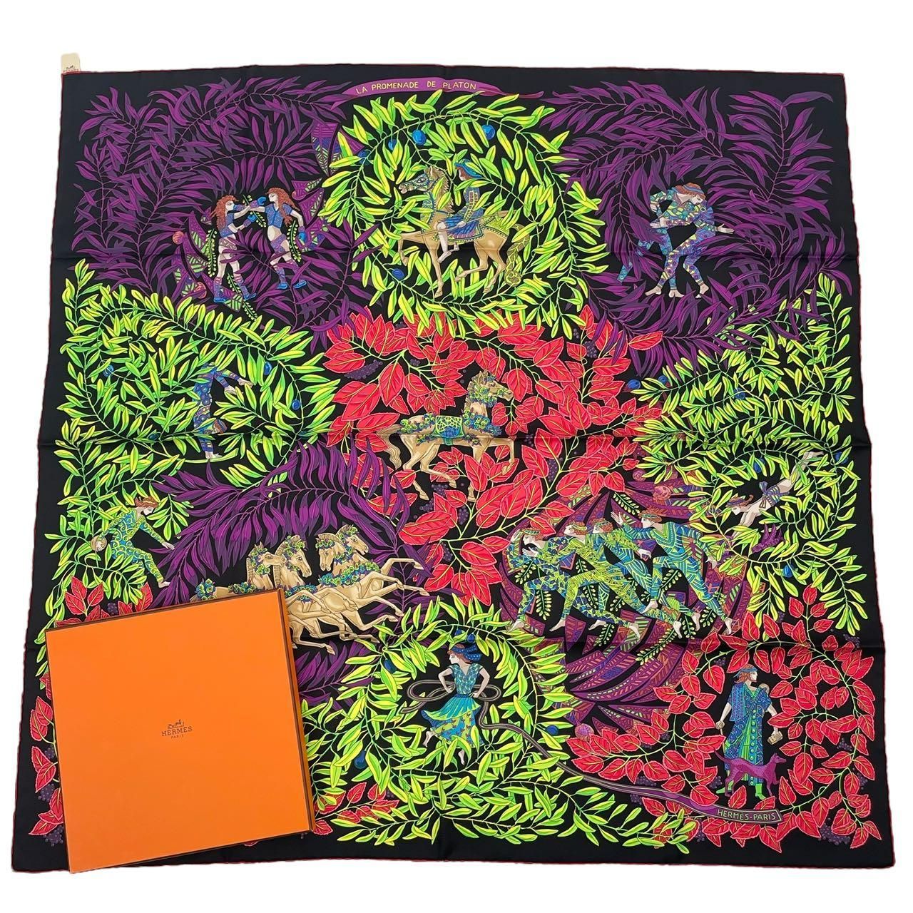 未使用品 HERMES エルメス カレ90 シルク スカーフ LA PROMENADE DE