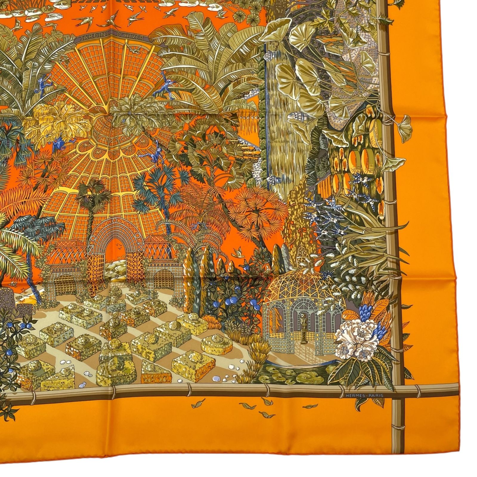 新品同様 HERMES エルメス スカーフ カレ90 Jardins d