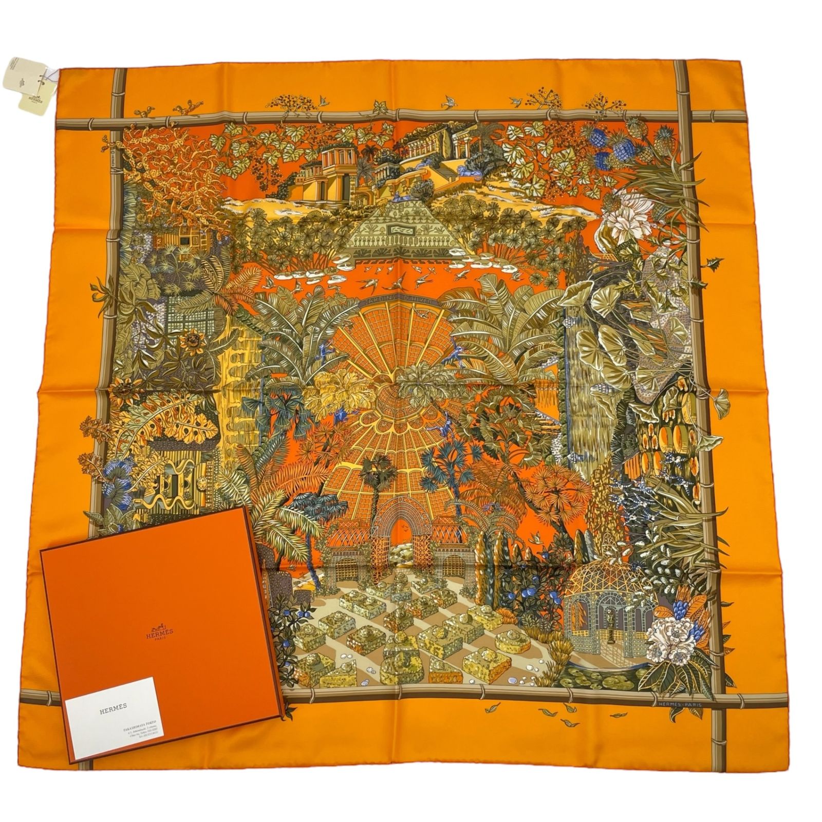 新品同様 HERMES エルメス スカーフ カレ90 Jardins d