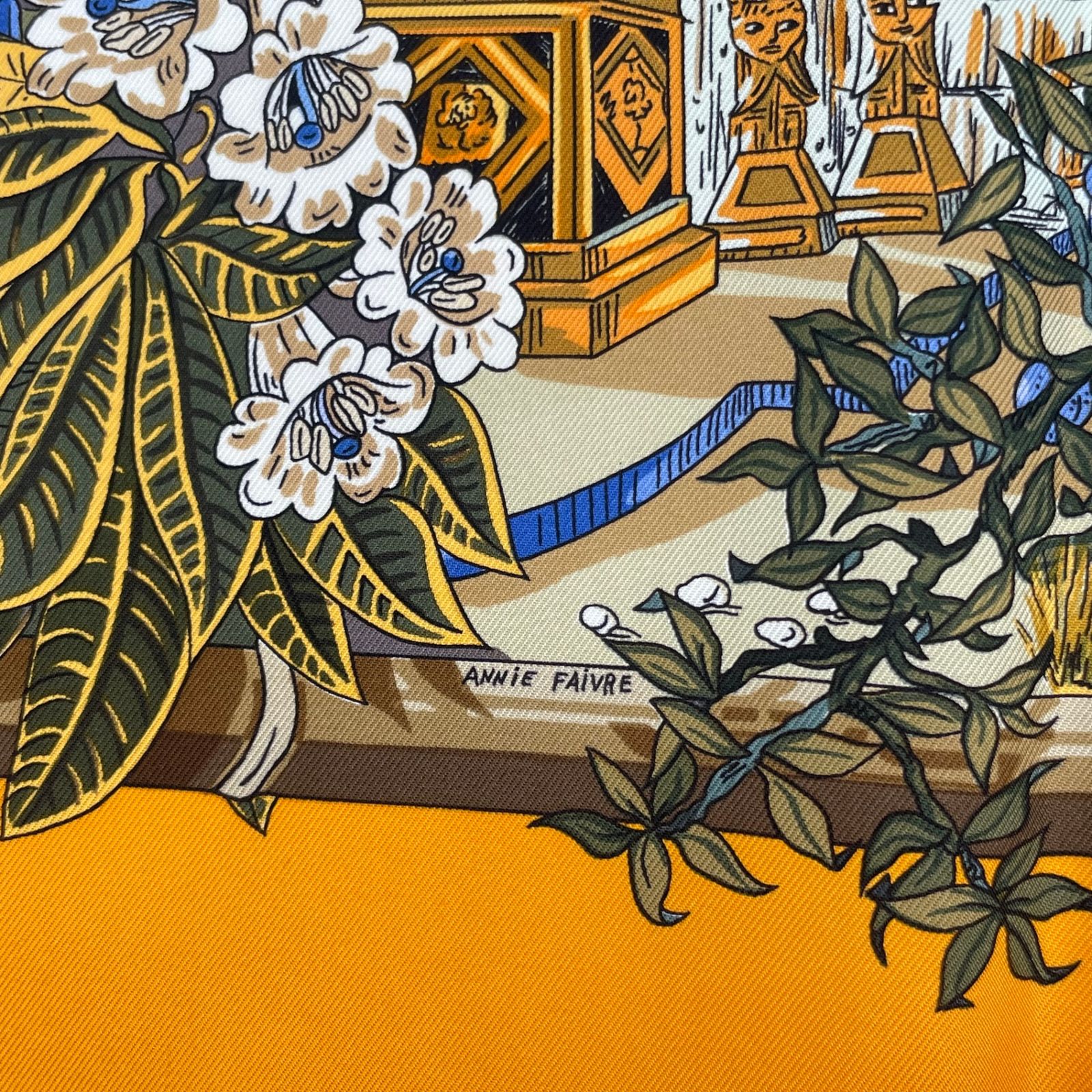 新品同様 HERMES エルメス スカーフ カレ90 Jardins d