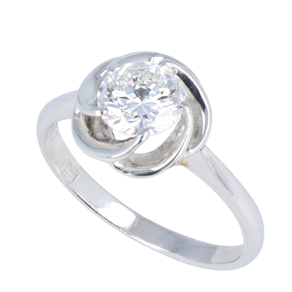 Pm ダイヤモンド デザインリング 指輪 リング 一粒ダイヤ 0.850ct 3.9g 