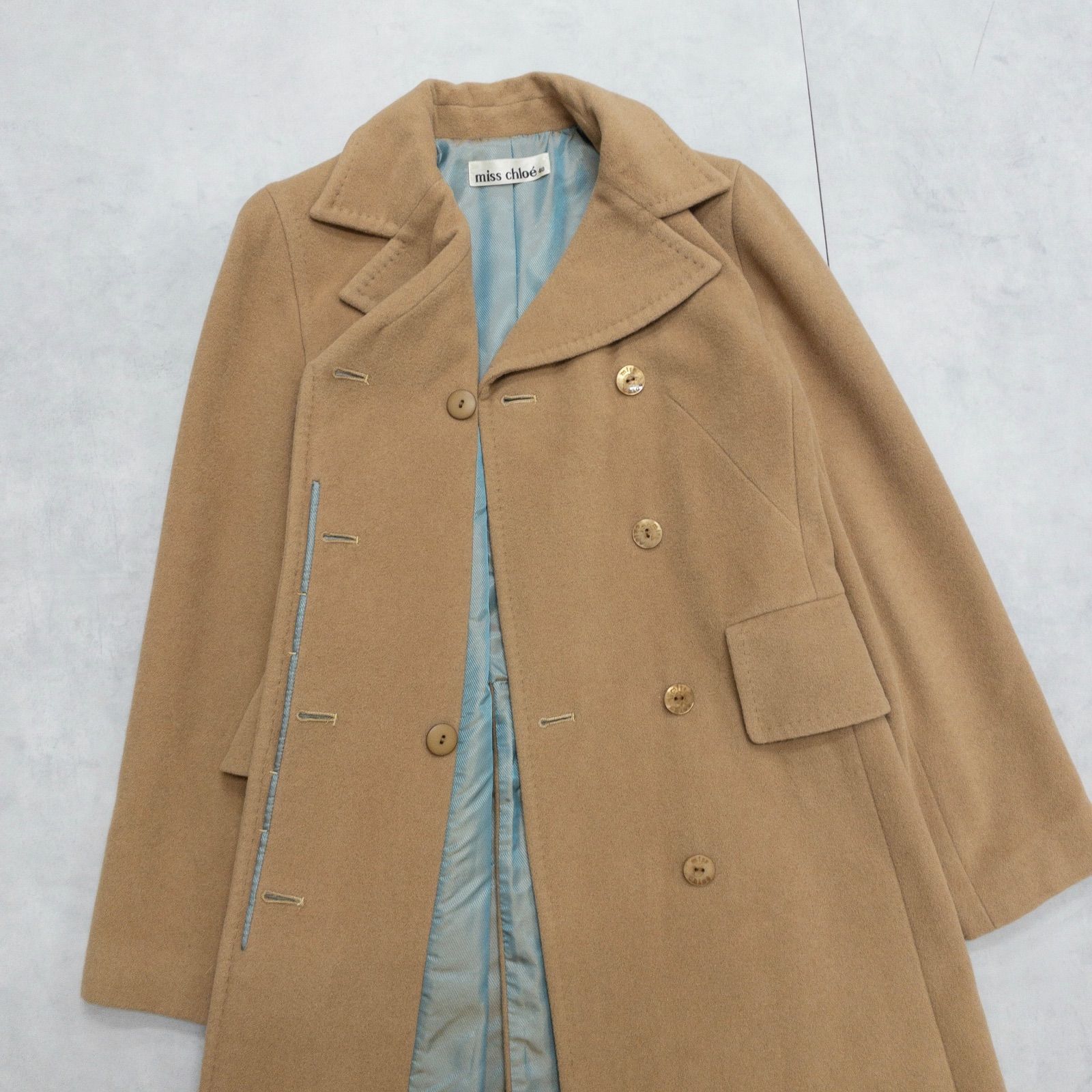 Chloe クロエ miss chloe チェスターコート ロング アンゴラ ウール